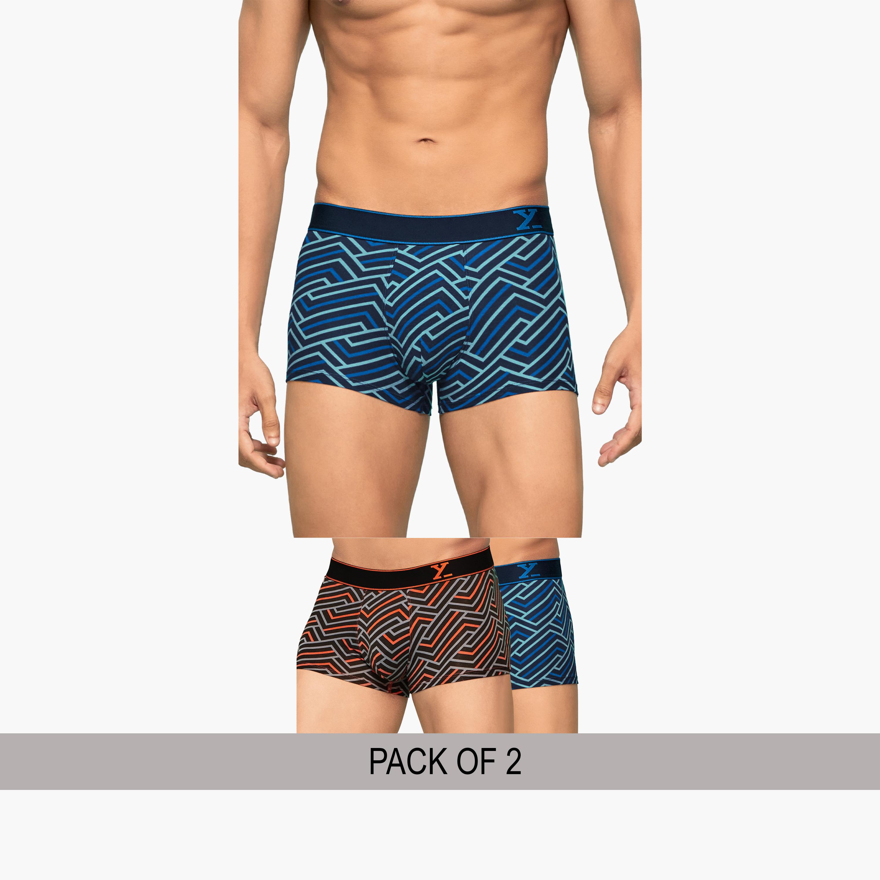 XYXX Pack of 2 - Men Printed Breathable Cotton Trunks-men-clothing-innerwear-underwear-image-1