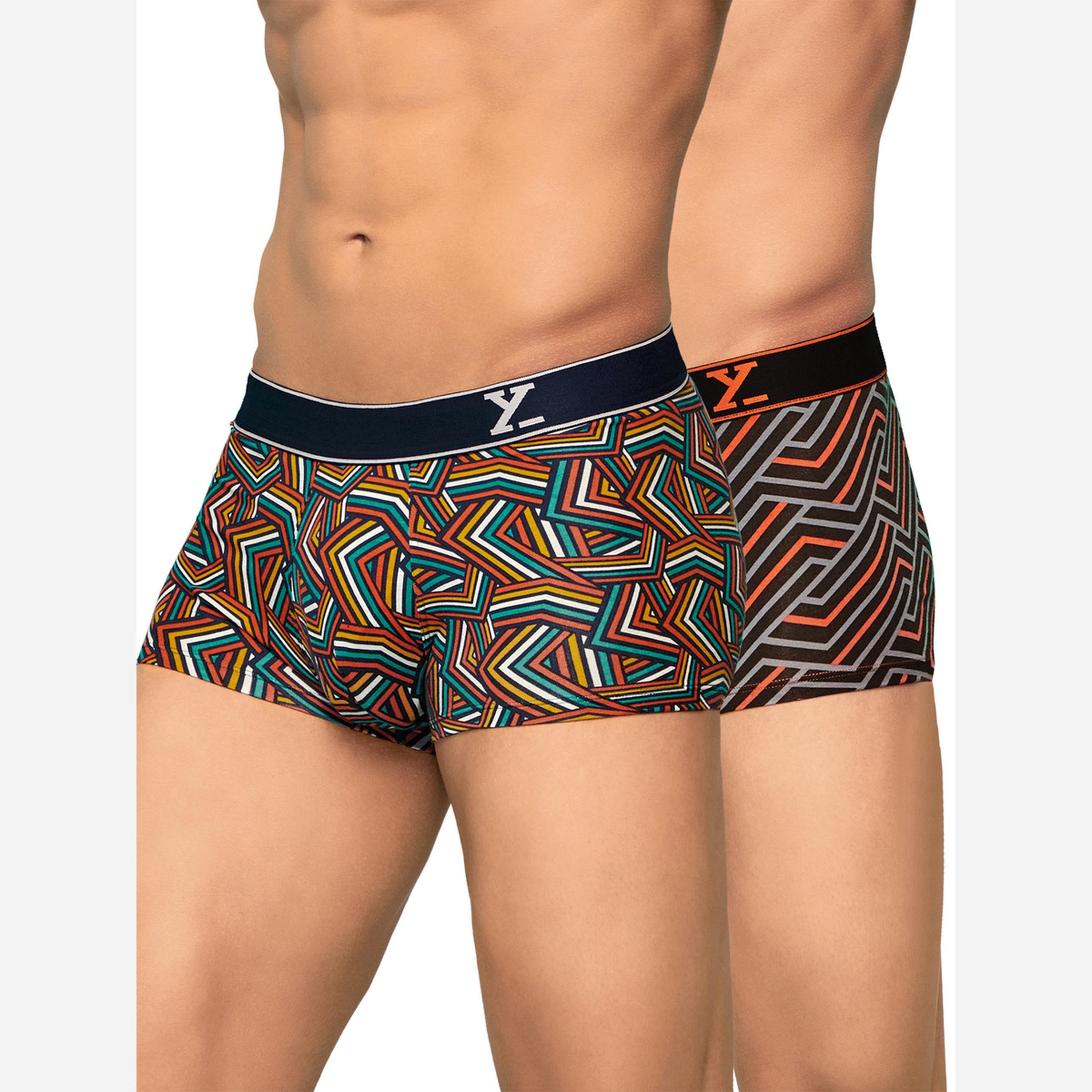 اكس واي اكس اكس - عبوة قطعتين - سروال داخلي رجالي قطن يسمح بمرور الهواء بطبعة-men-clothing-innerwear-underwear-image-6