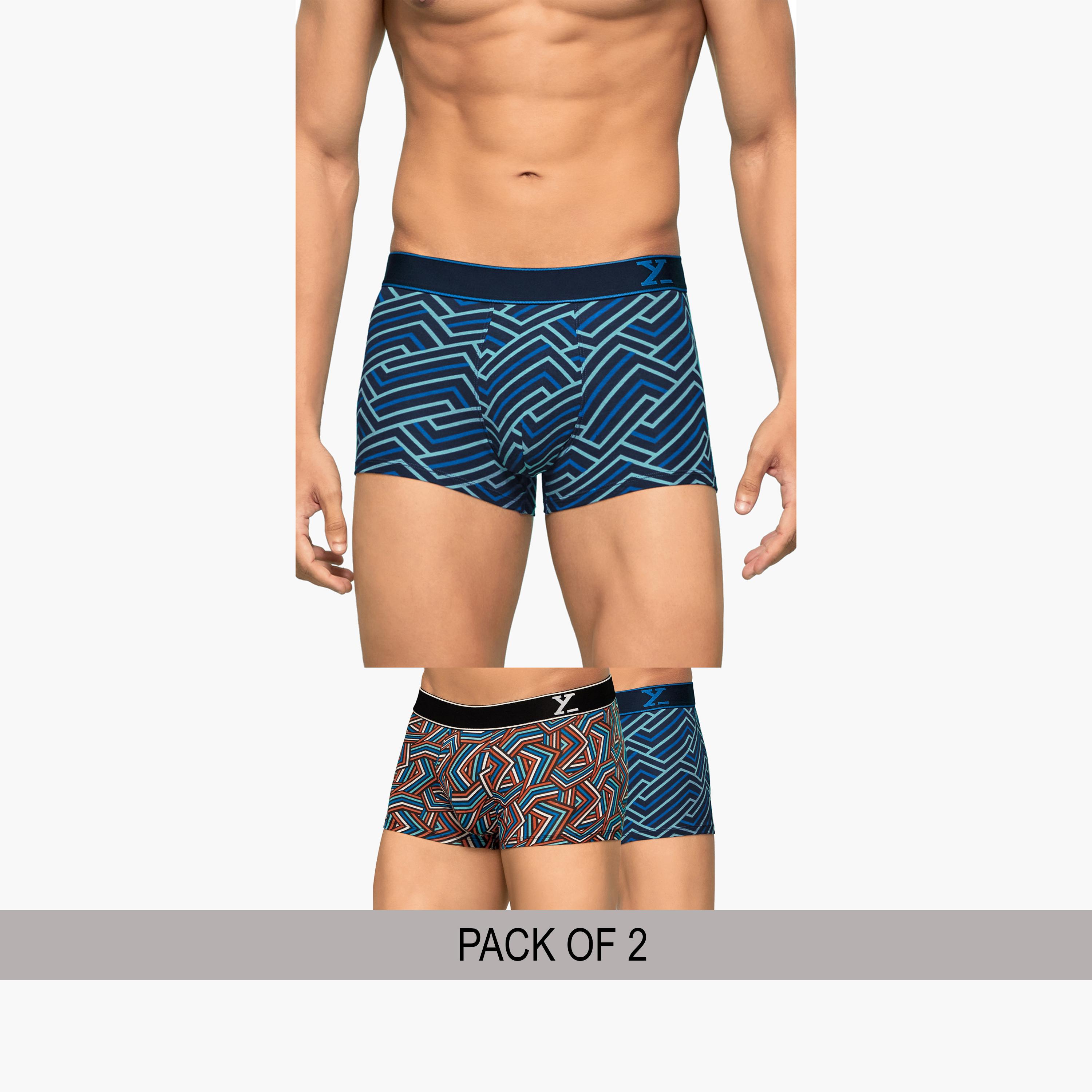XYXX Pack of 2 - Men Printed Breathable Cotton Trunks-men-clothing-innerwear-underwear-image-1