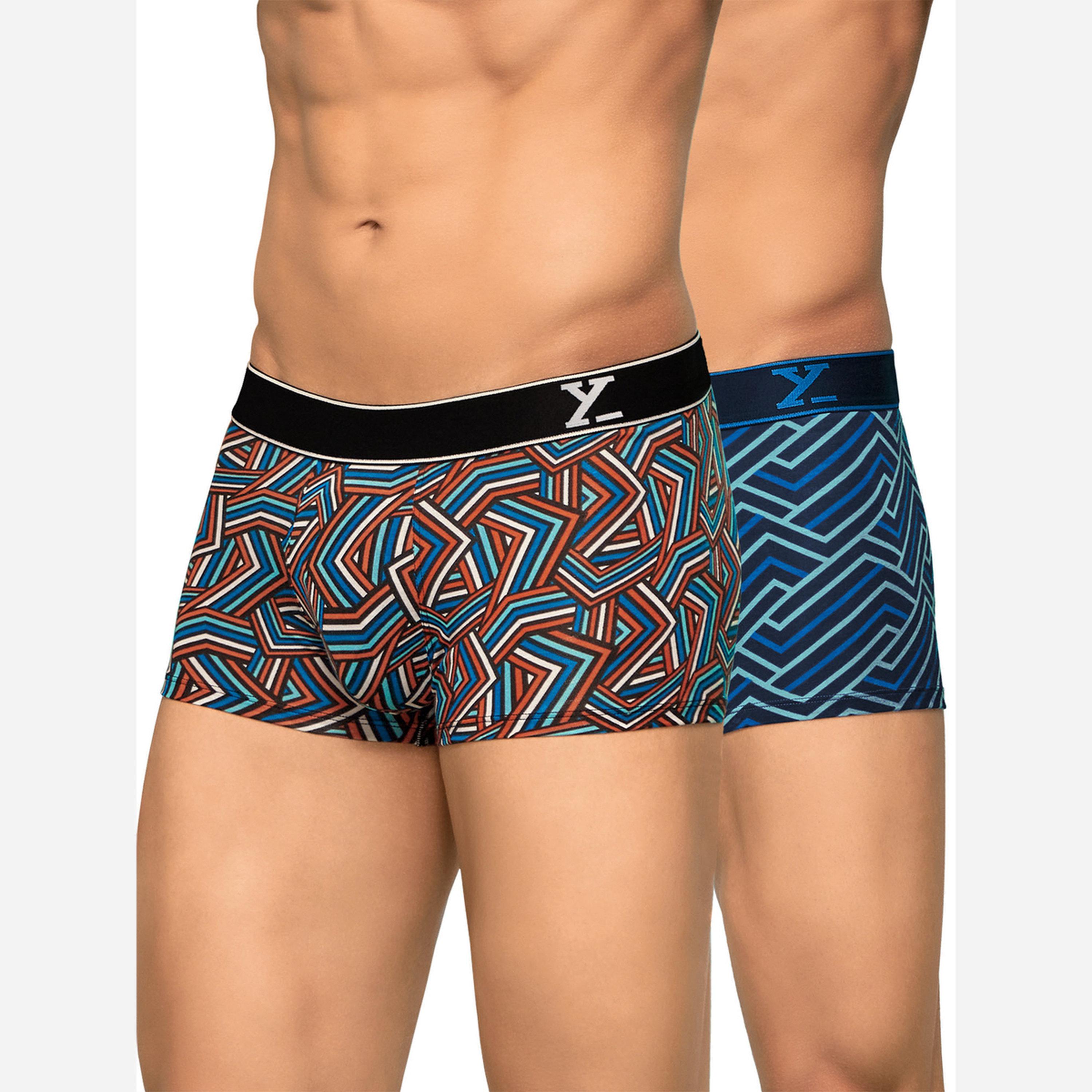 XYXX Pack of 2 - Men Printed Breathable Cotton Trunks-men-clothing-innerwear-underwear-image-2