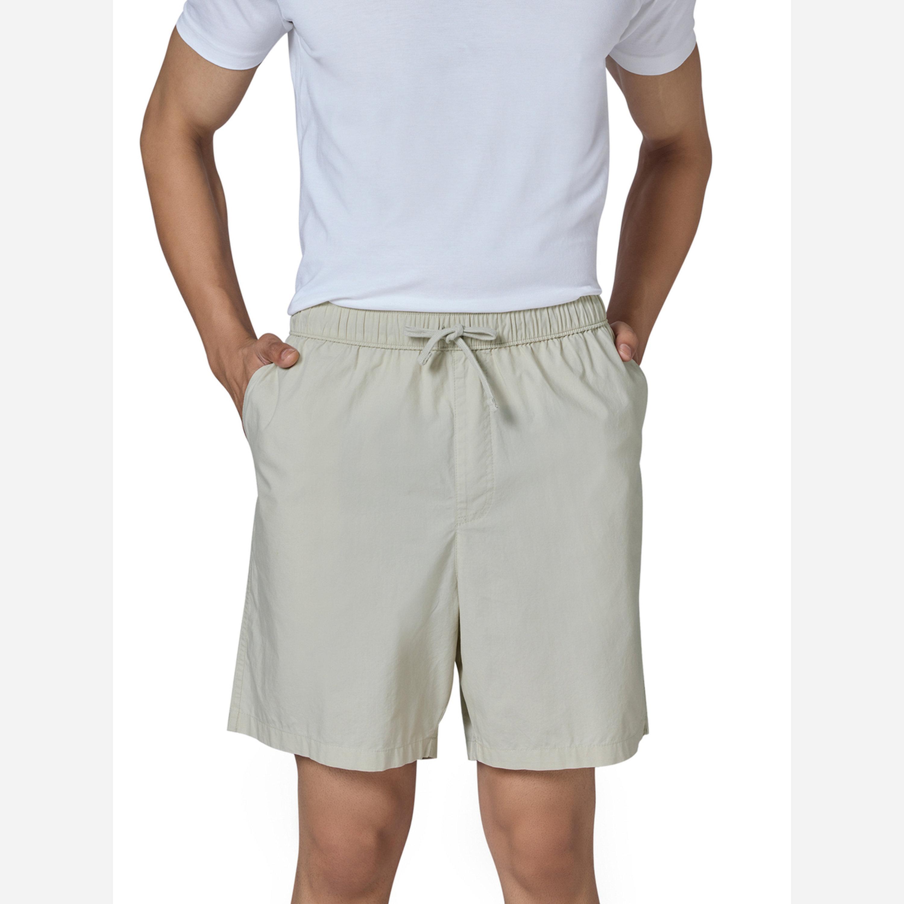 اكس واي اكس اكس - قميص رجالي سادة قصة مريحة وجيبين، قطن بنسبة 100%.-men-clothing-bottoms-shorts-image-1