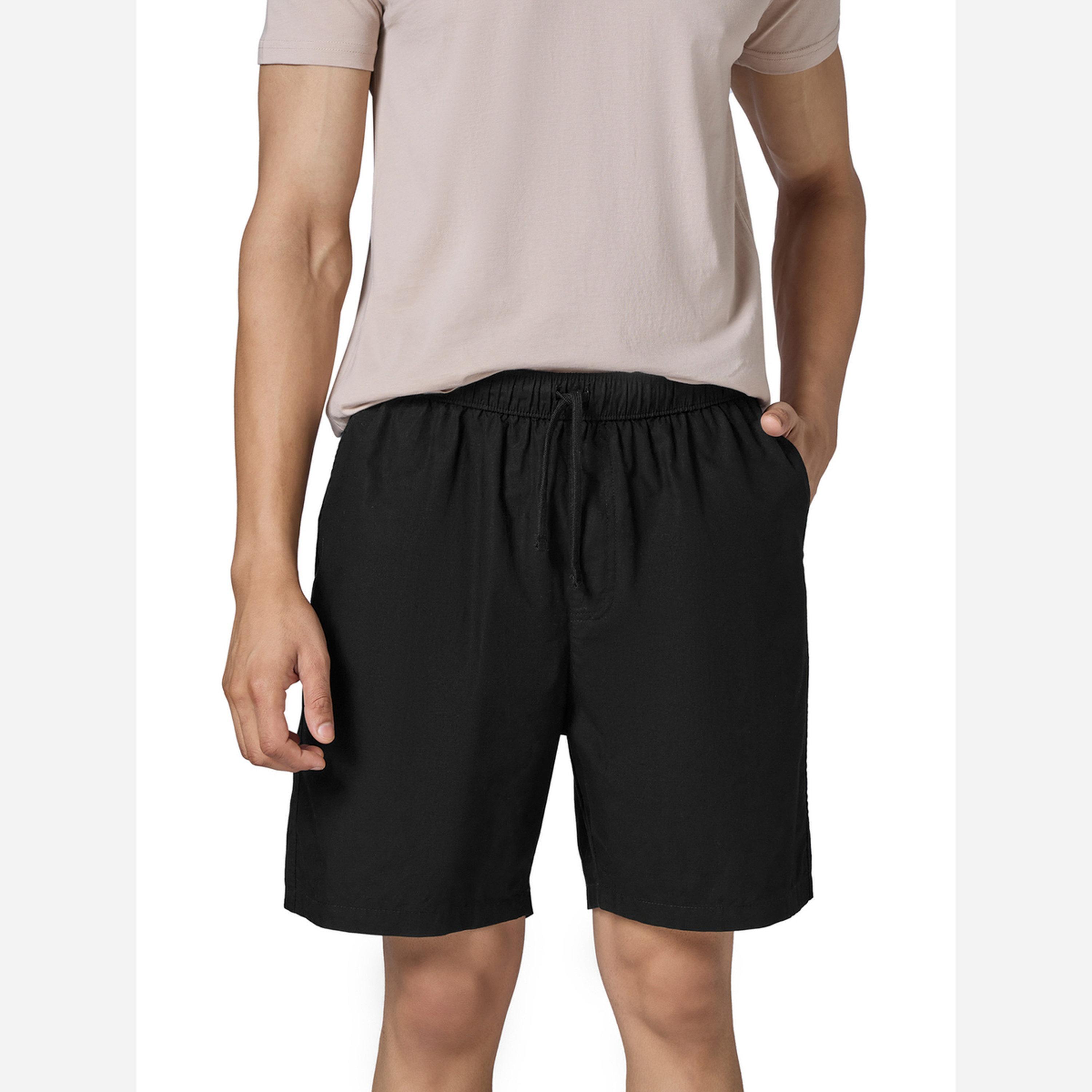 XYXX Men Solid Relaxed Fit with Dual Pockets 100% Cotton-men-clothing-bottoms-shorts-image-1
