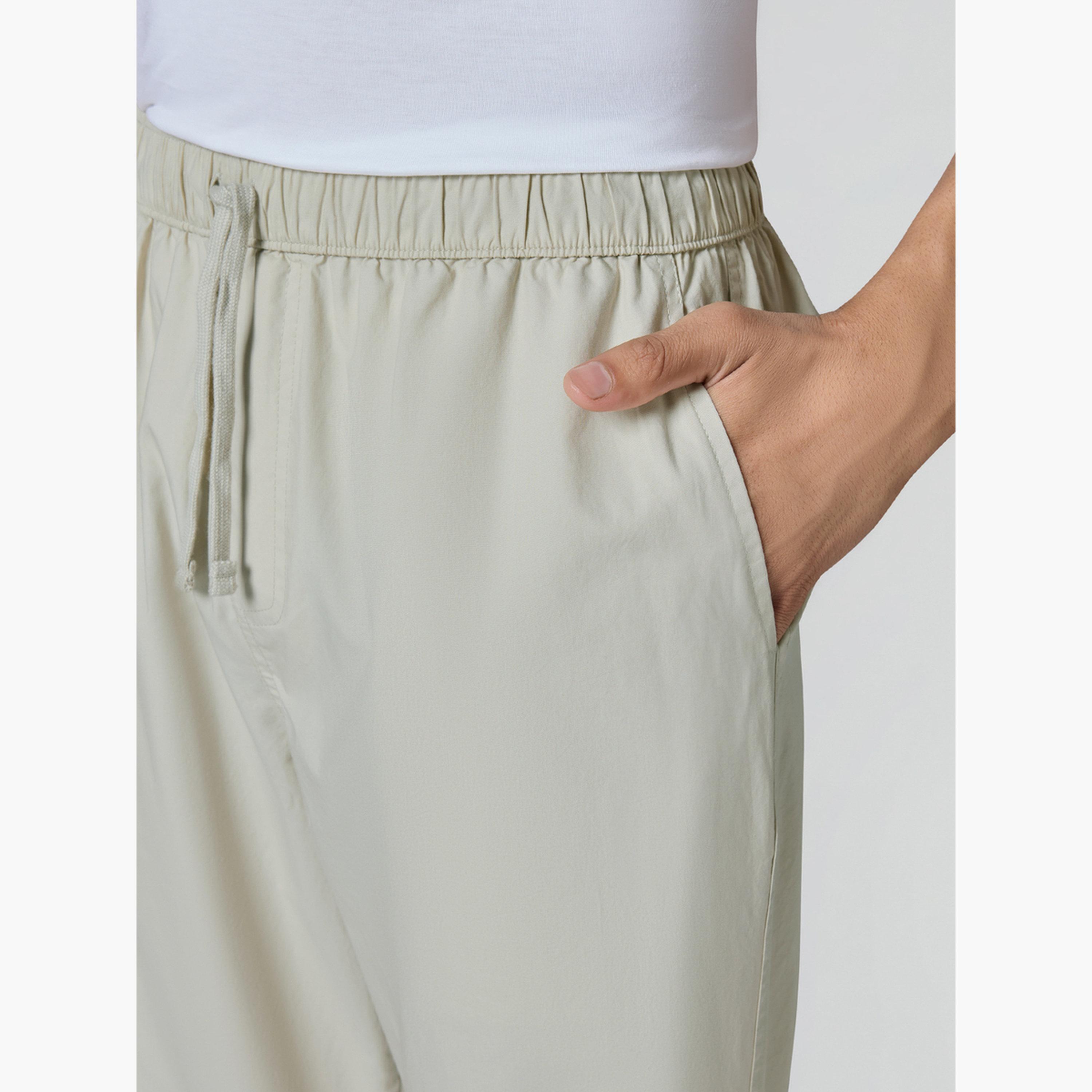 بيجاما قطنية 100% سادة بقصة مريحة-men-clothing-nightwear-pyjamaandshorts-image-4
