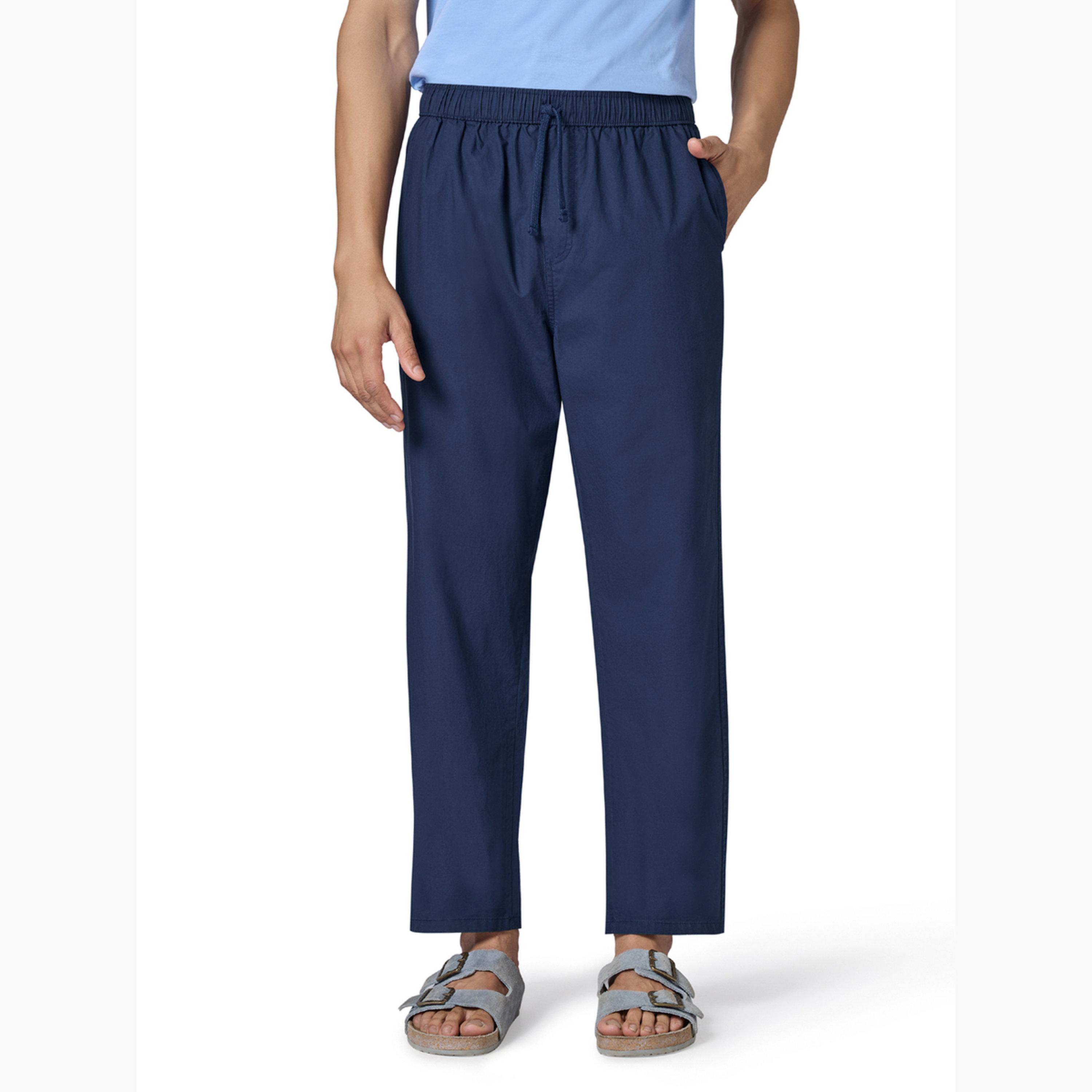 بيجاما قطنية 100% سادة بقصة مريحة-men-clothing-nightwear-pyjamaandshorts-image-1