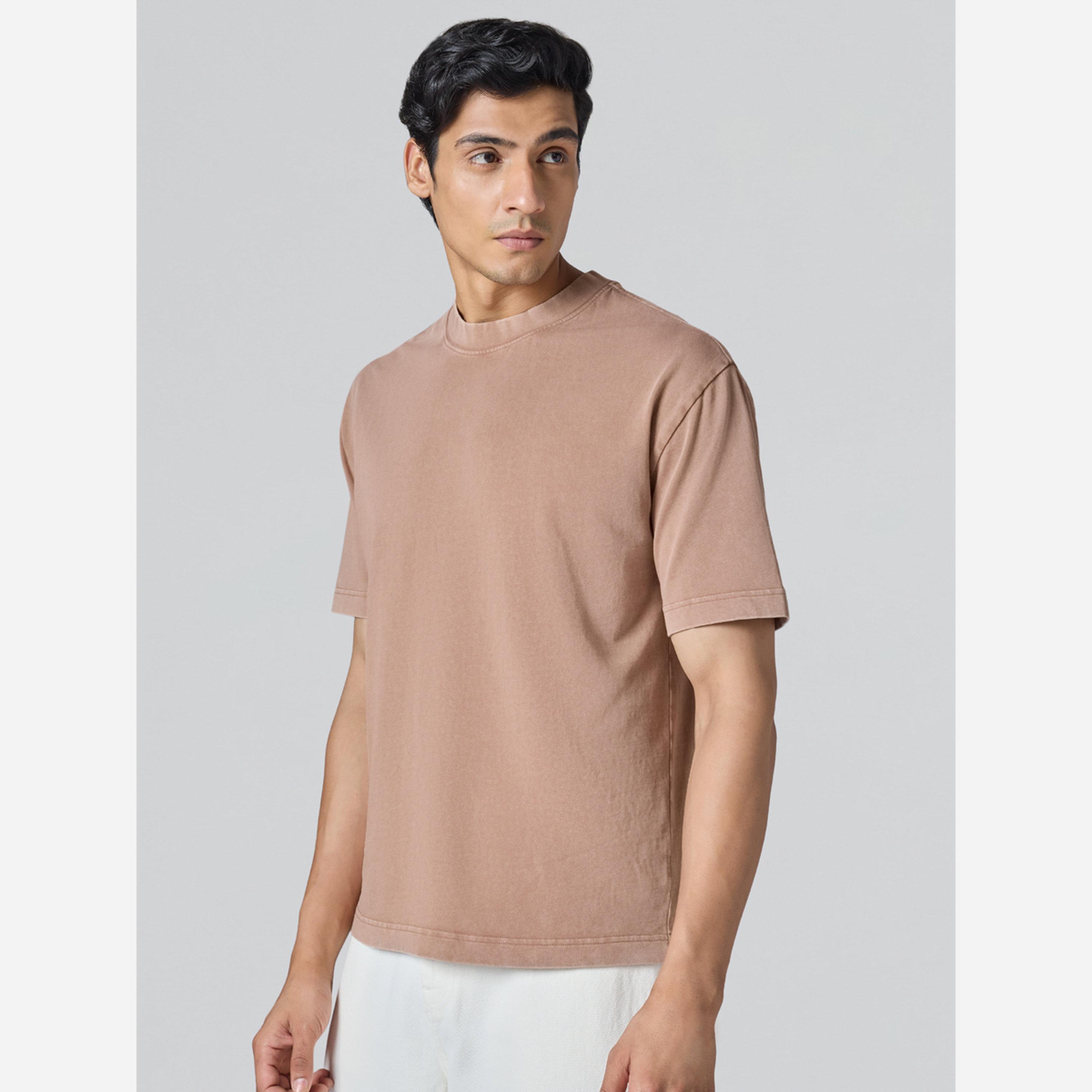 XYXX Men Brown Cotton Acid Wash T-Shirt-men-clothing-tshirtsandpolos-tshirts-image-5