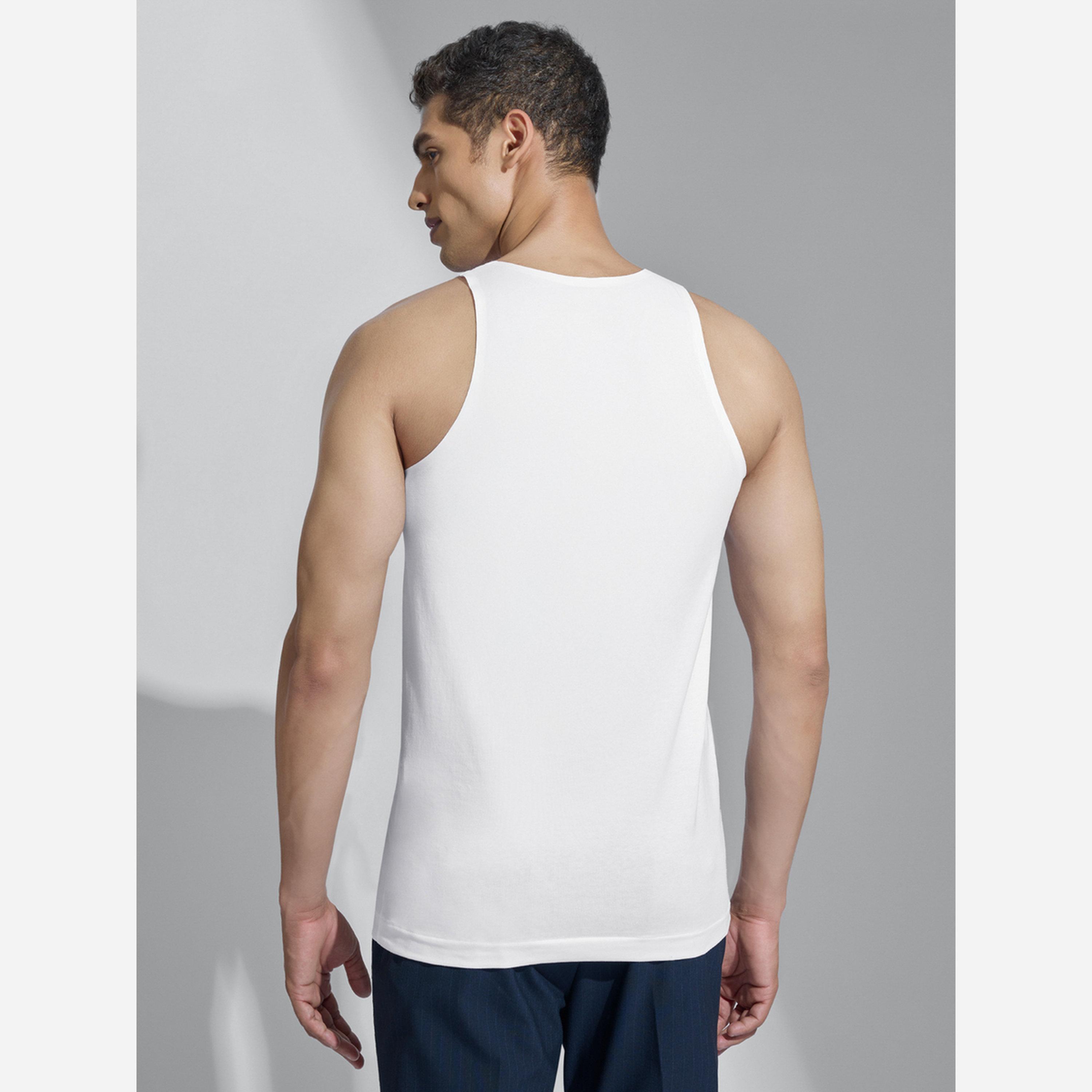 اكس واي اكس اكس - قميص داخلي رجالي لون أبيض قطن ياقة مربعة-men-clothing-tshirtsandpolos-vests-image-3