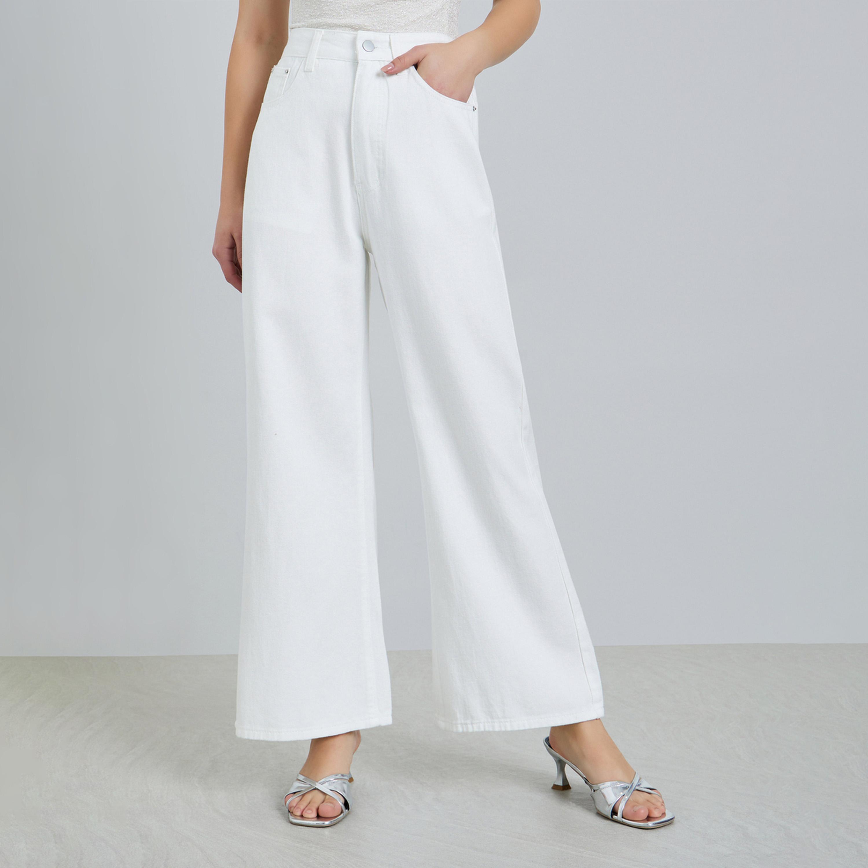 Styli Women Wide Leg Jeans with Pockets-women-clothing-bottoms-jeans-image-1
