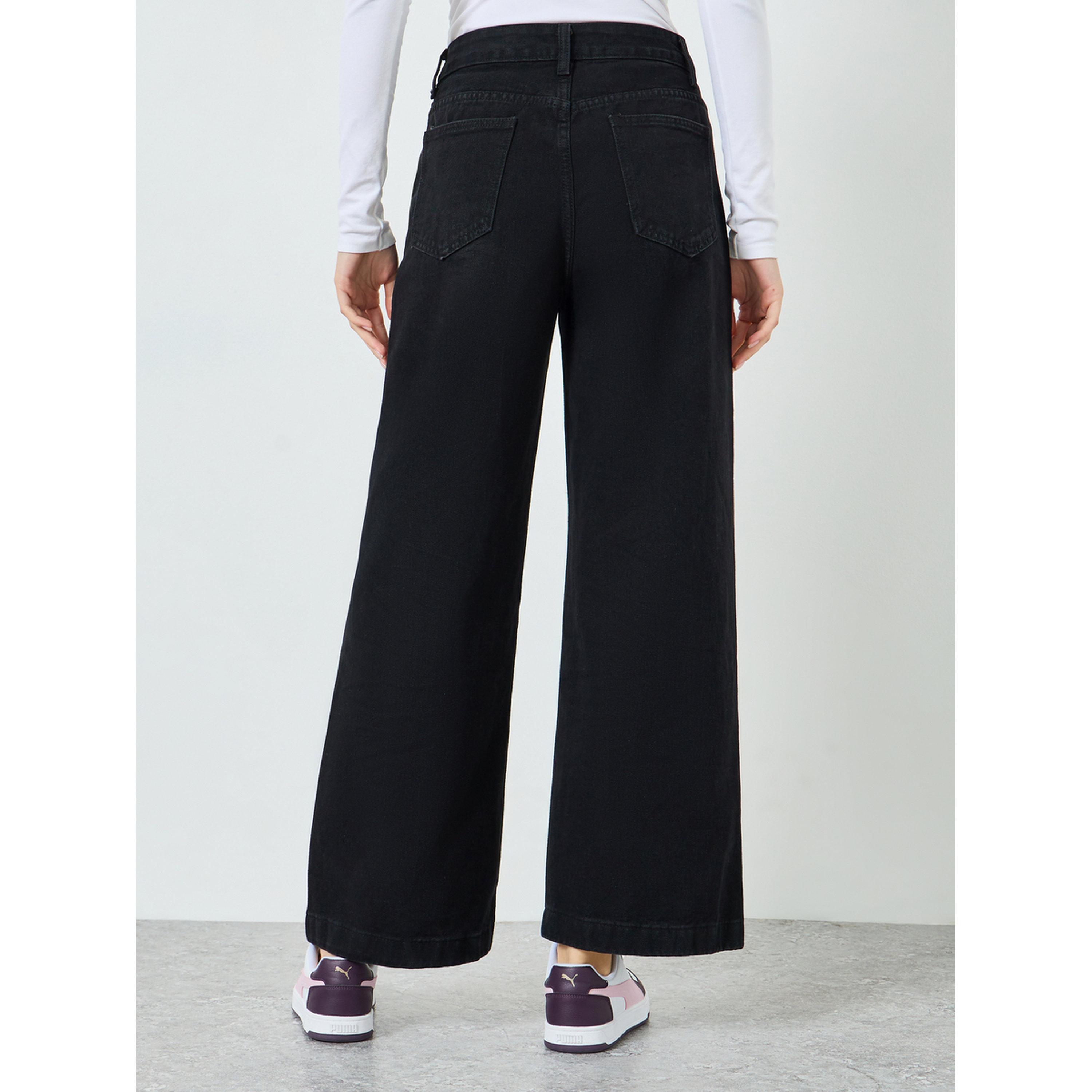 Styli Women Black Wide Leg Jeans-women-clothing-bottoms-jeans-image-4