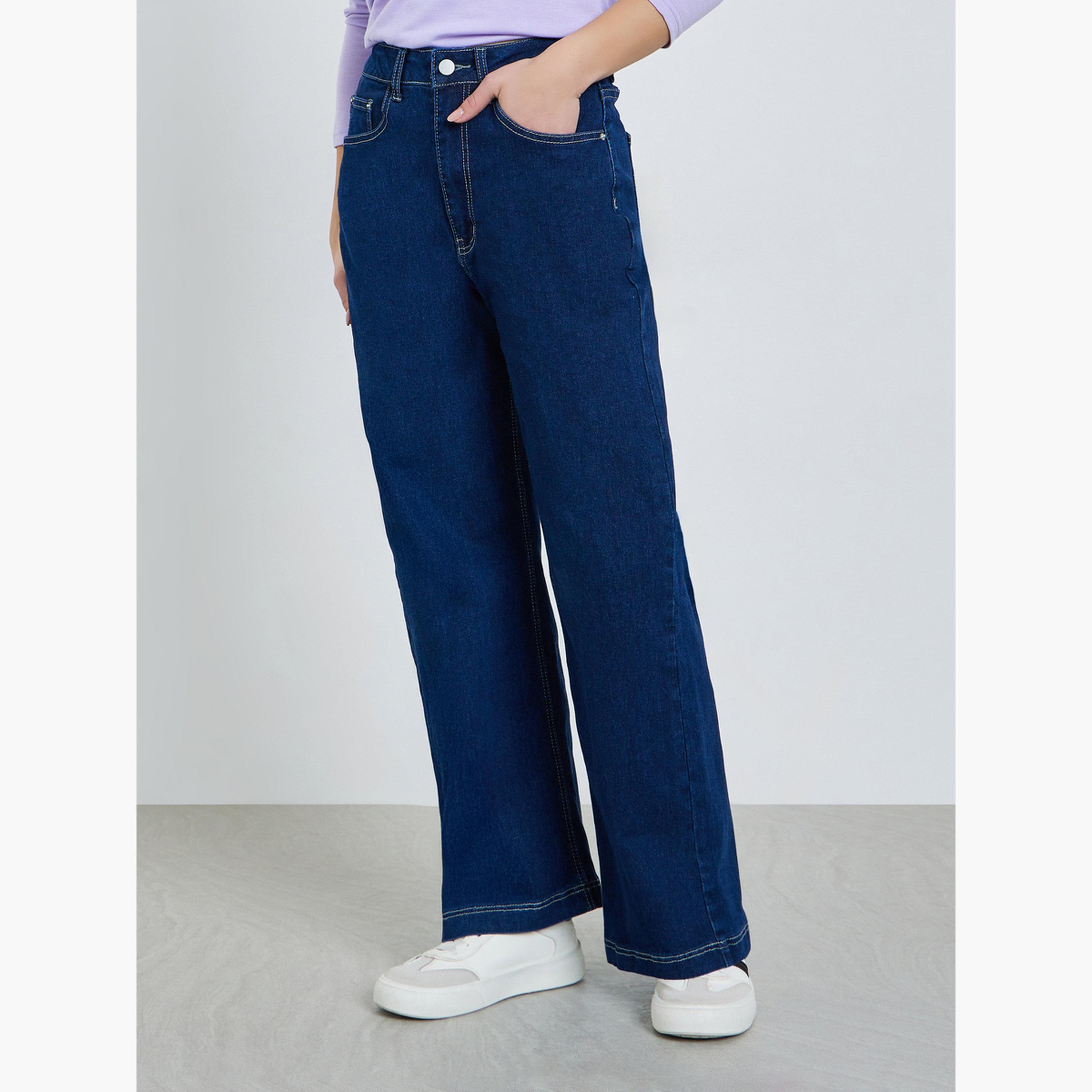 Styli Women Straight Fit Jeans with Pockets-women-clothing-bottoms-jeans-image-1