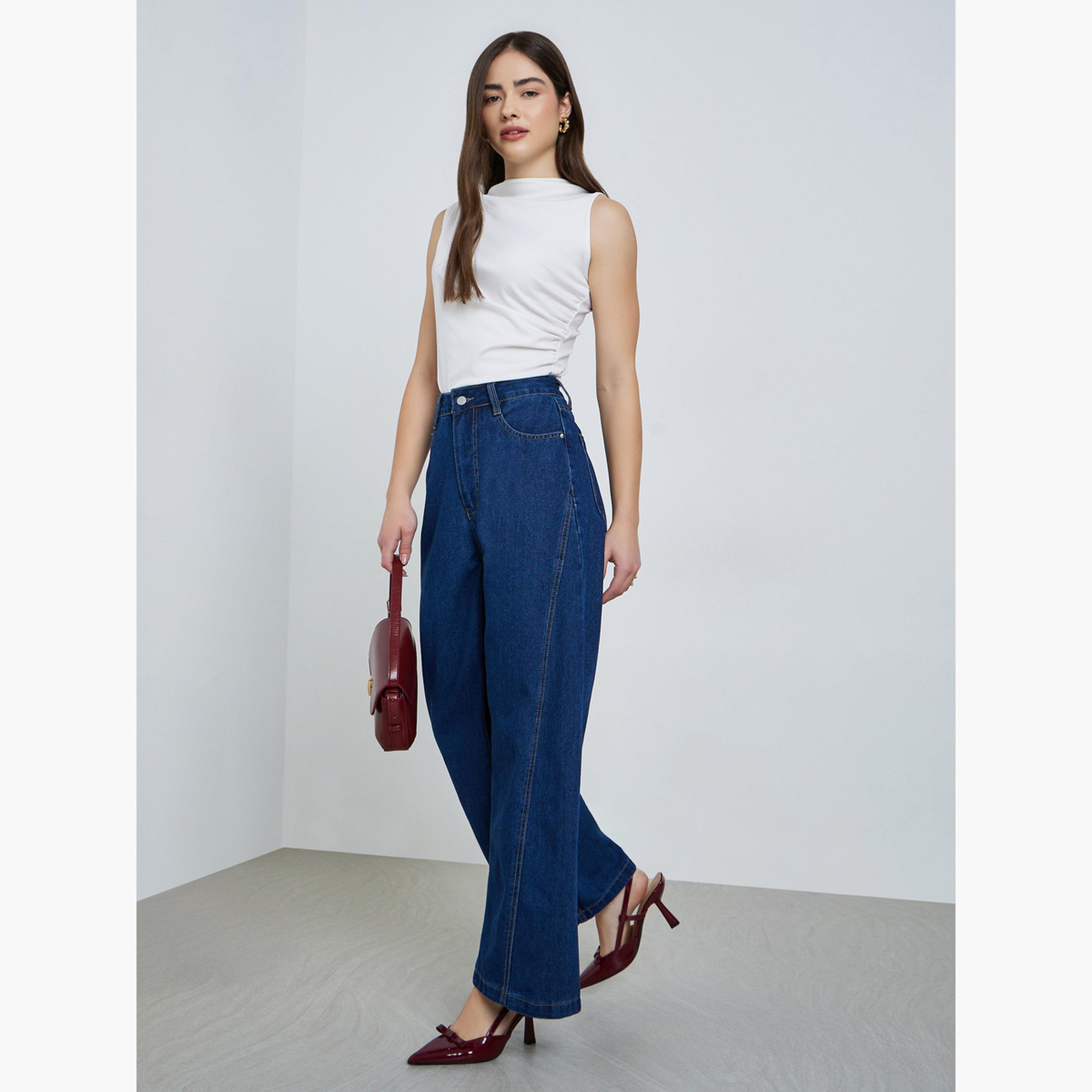 جينز بأرجل واسعة وتفاصيل خياطة-women-clothing-bottoms-jeans-image-2