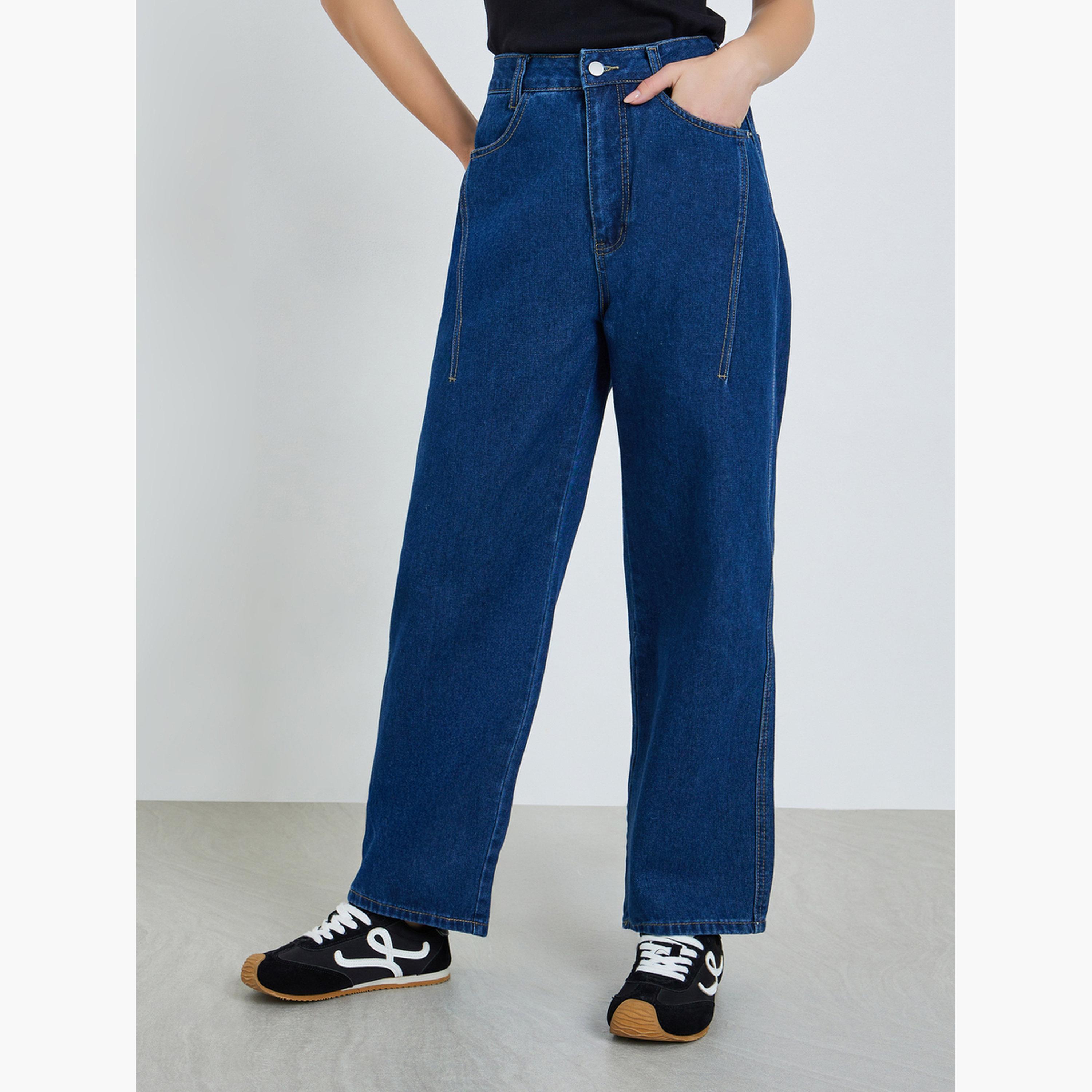 جينز بقصة باريل مع جيوب-women-clothing-bottoms-jeans-image-1