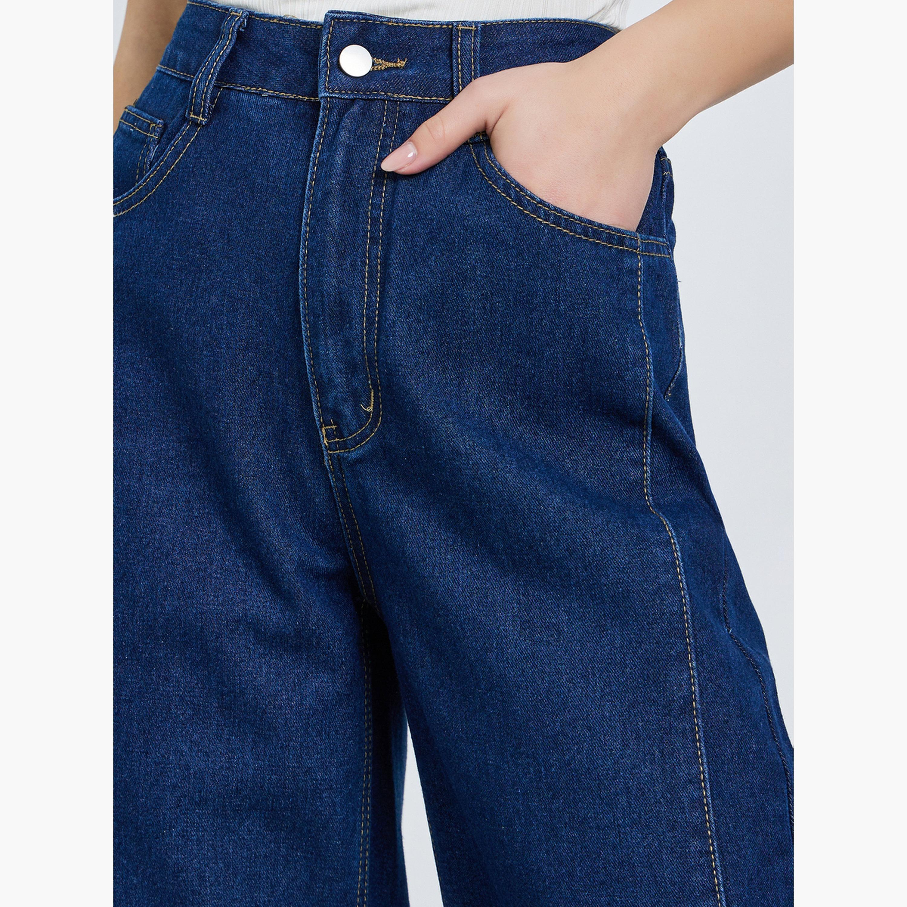 جينز بأرجل واسعة وتفاصيل ألواح-women-clothing-bottoms-jeans-image-5