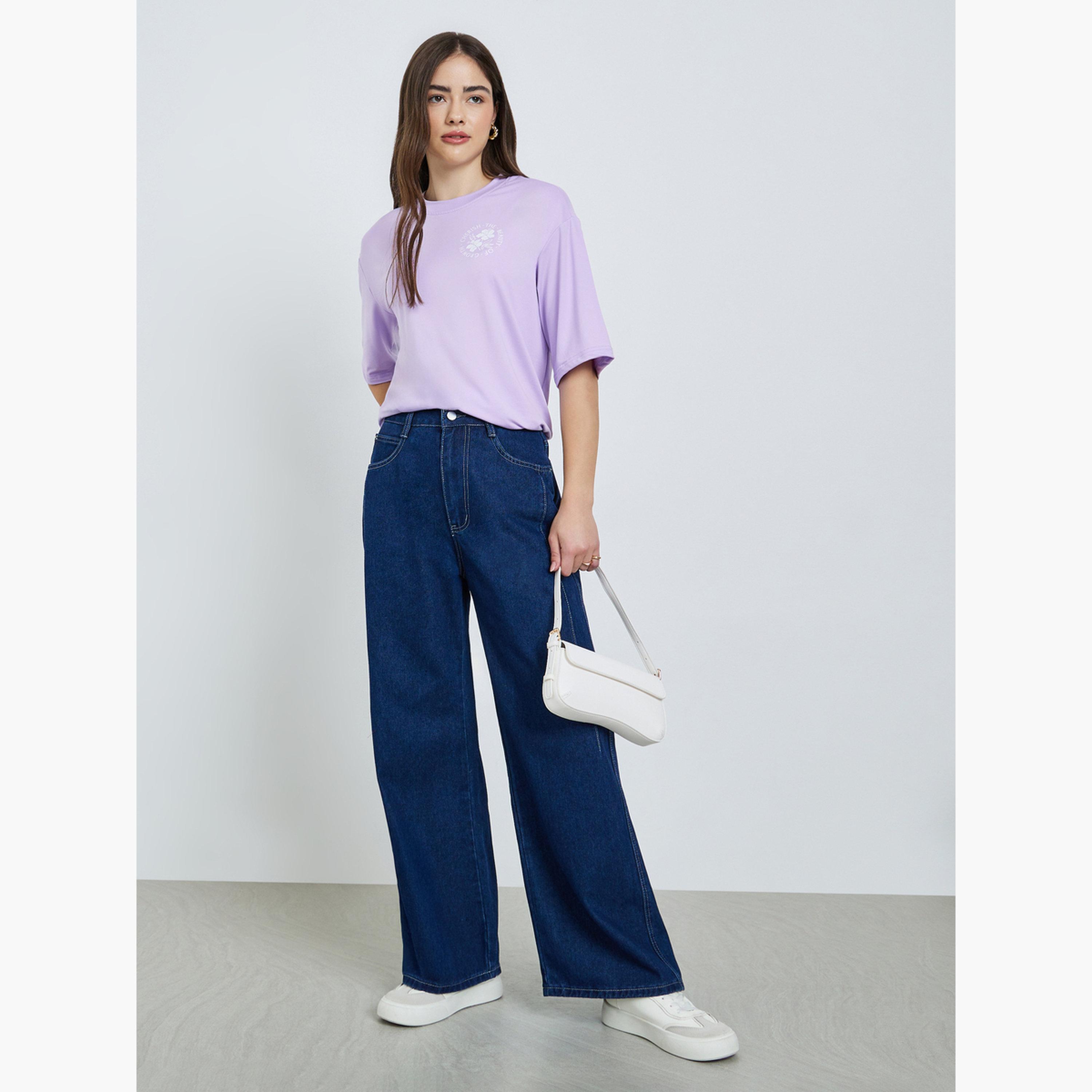 Styli Women Barrel Fit Panelled Jeans-women-clothing-bottoms-jeans-image-2