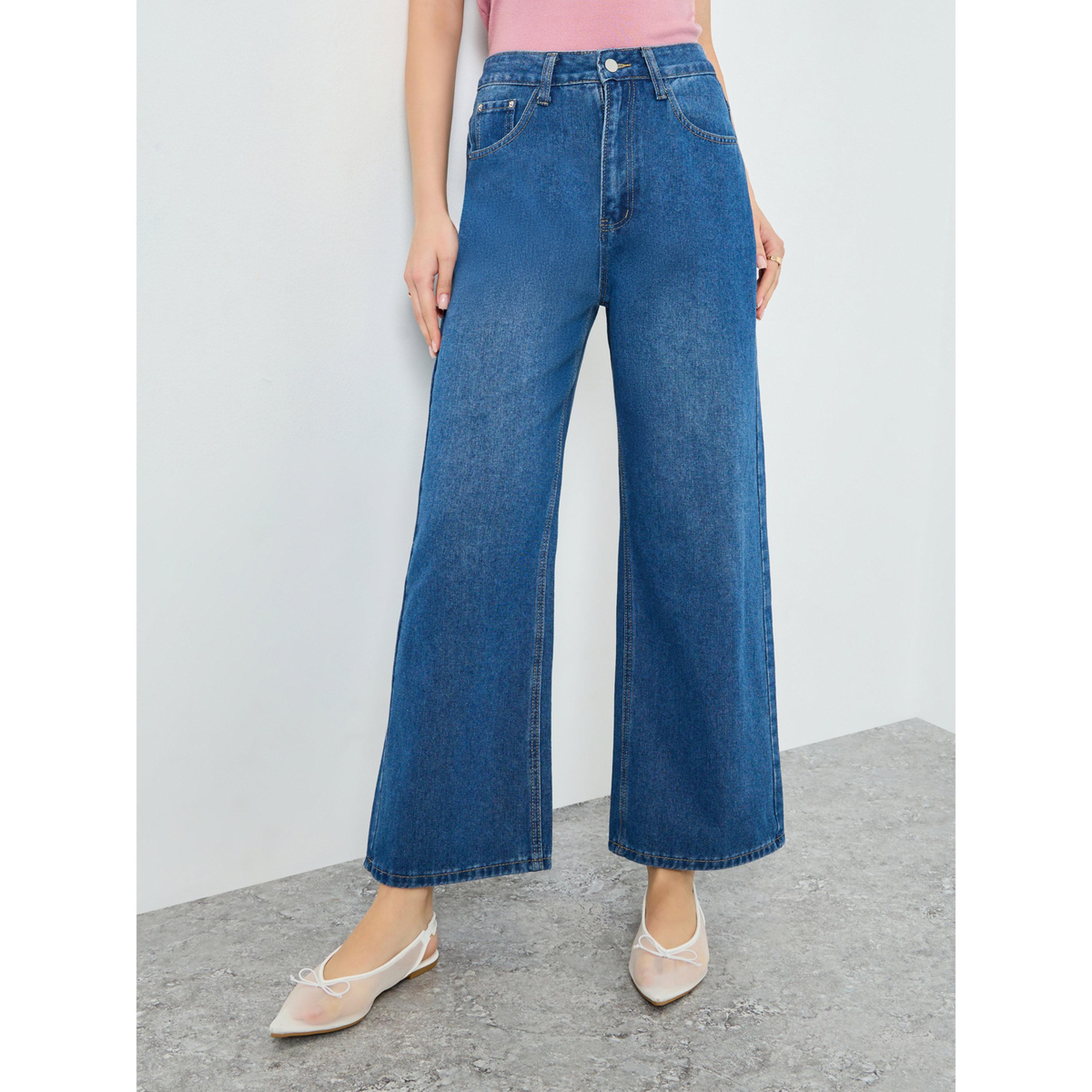 Styli Women Blue Wide Leg Jeans-women-clothing-bottoms-jeans-image-1