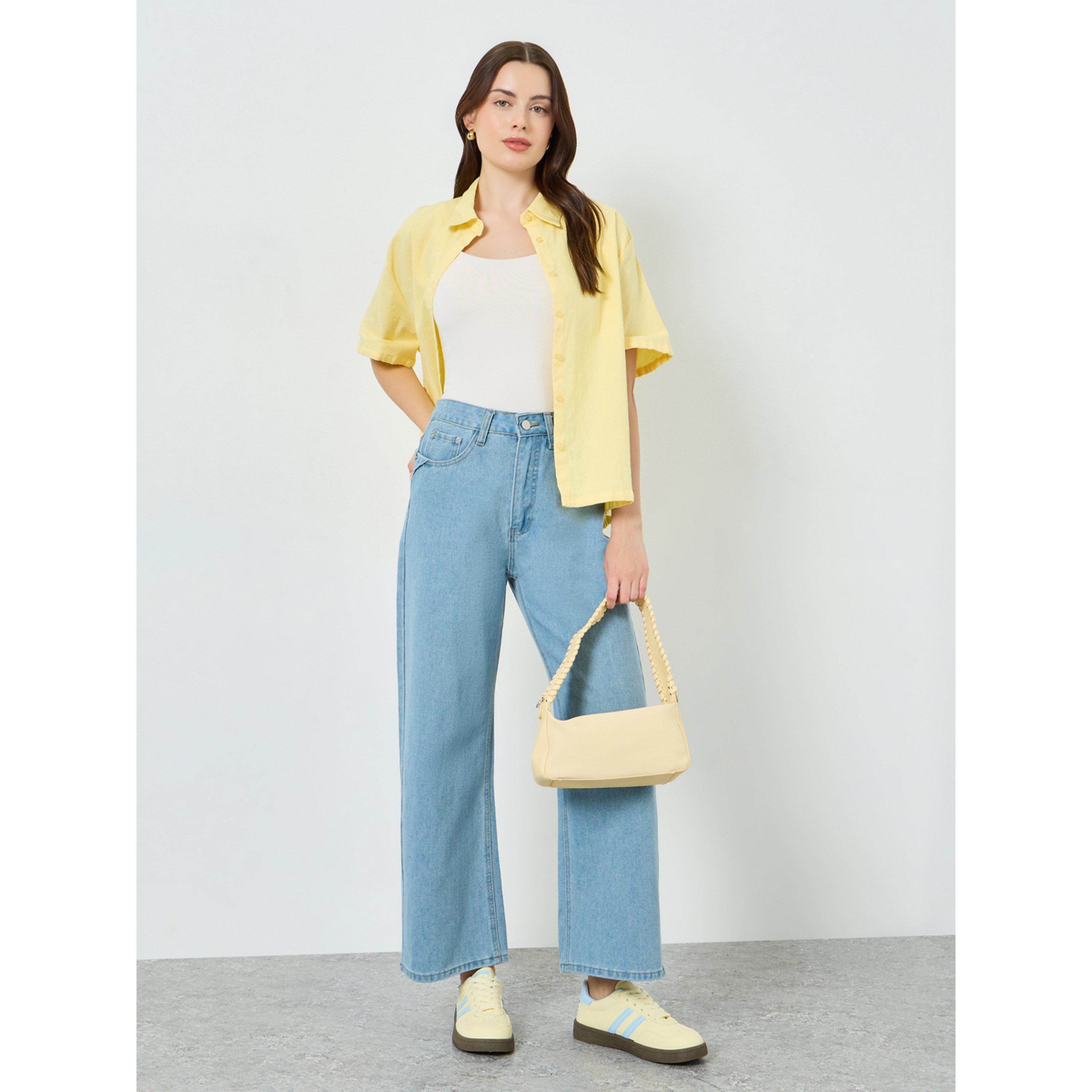 بنطال جينز بساق مستقيمة لون أزرق-women-clothing-bottoms-jeans-image-2