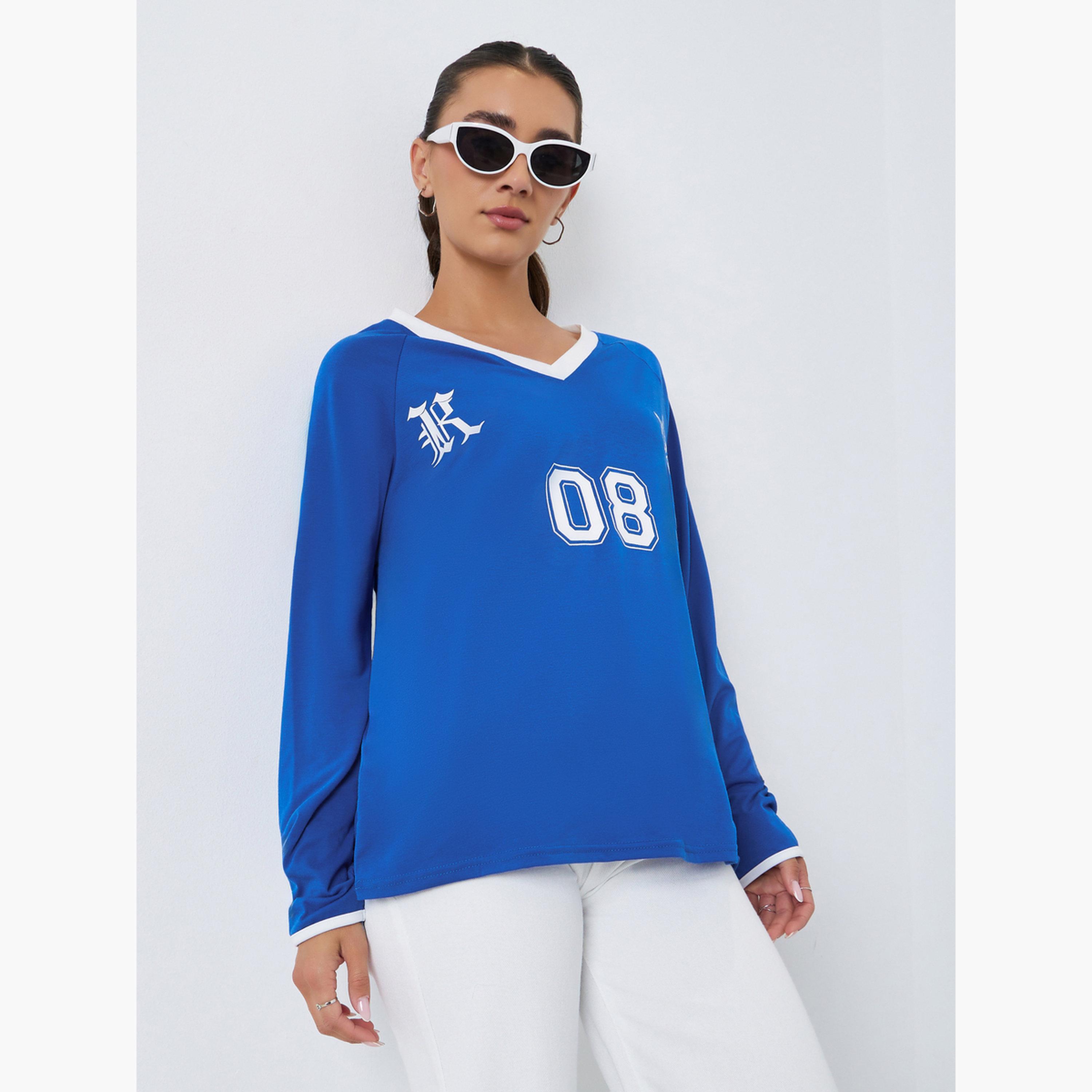 Styli Women Graphic Raglan Sleeves T-Shirt-women-clothing-tshirts-image-1