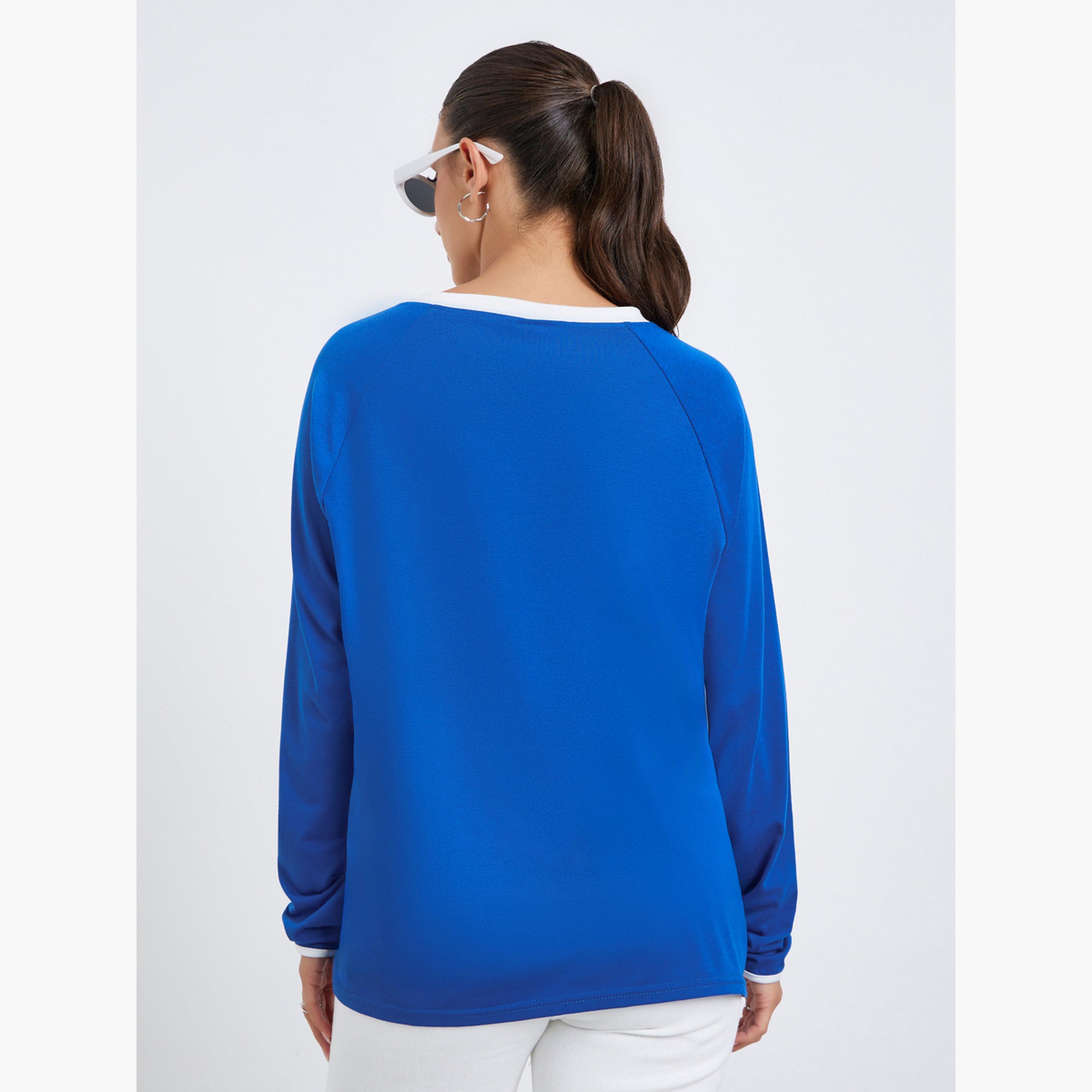 Styli Women Graphic Raglan Sleeves T-Shirt-women-clothing-tshirts-image-5