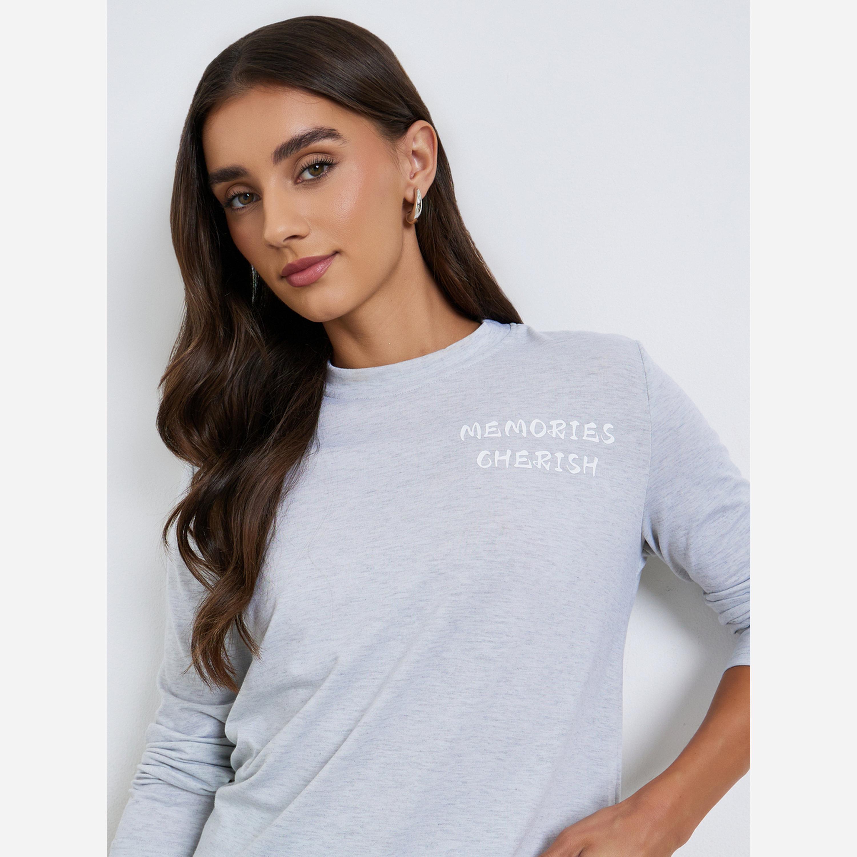Styli Women Slogan Print Regular Fit T-Shirt-women-clothing-tshirts-image-3