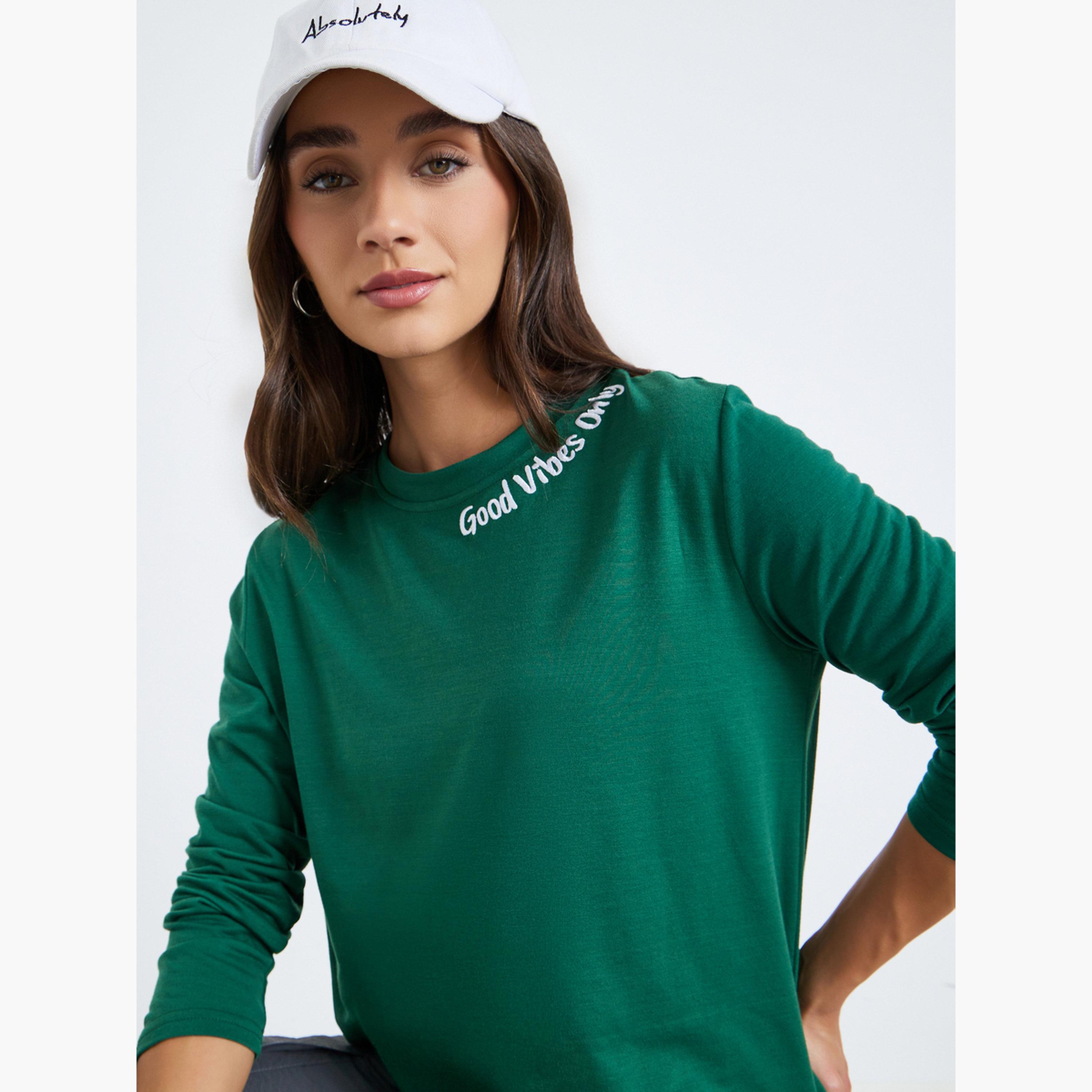 Styli Women Slogan Print Regular Fit T-Shirt-women-clothing-tshirts-image-3