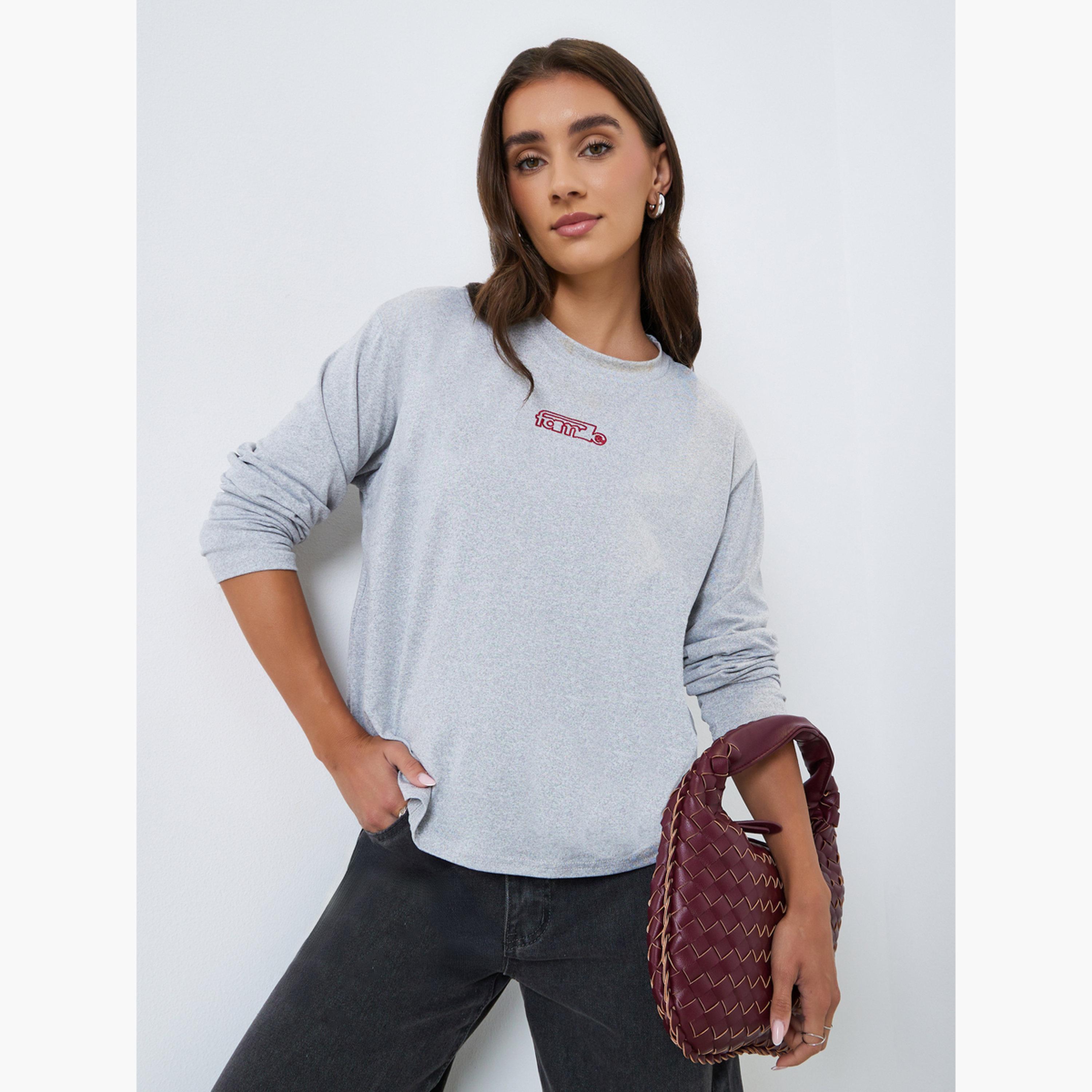 Styli Women Regular Fit Long Sleeve T-Shirt-women-clothing-tshirts-image-1