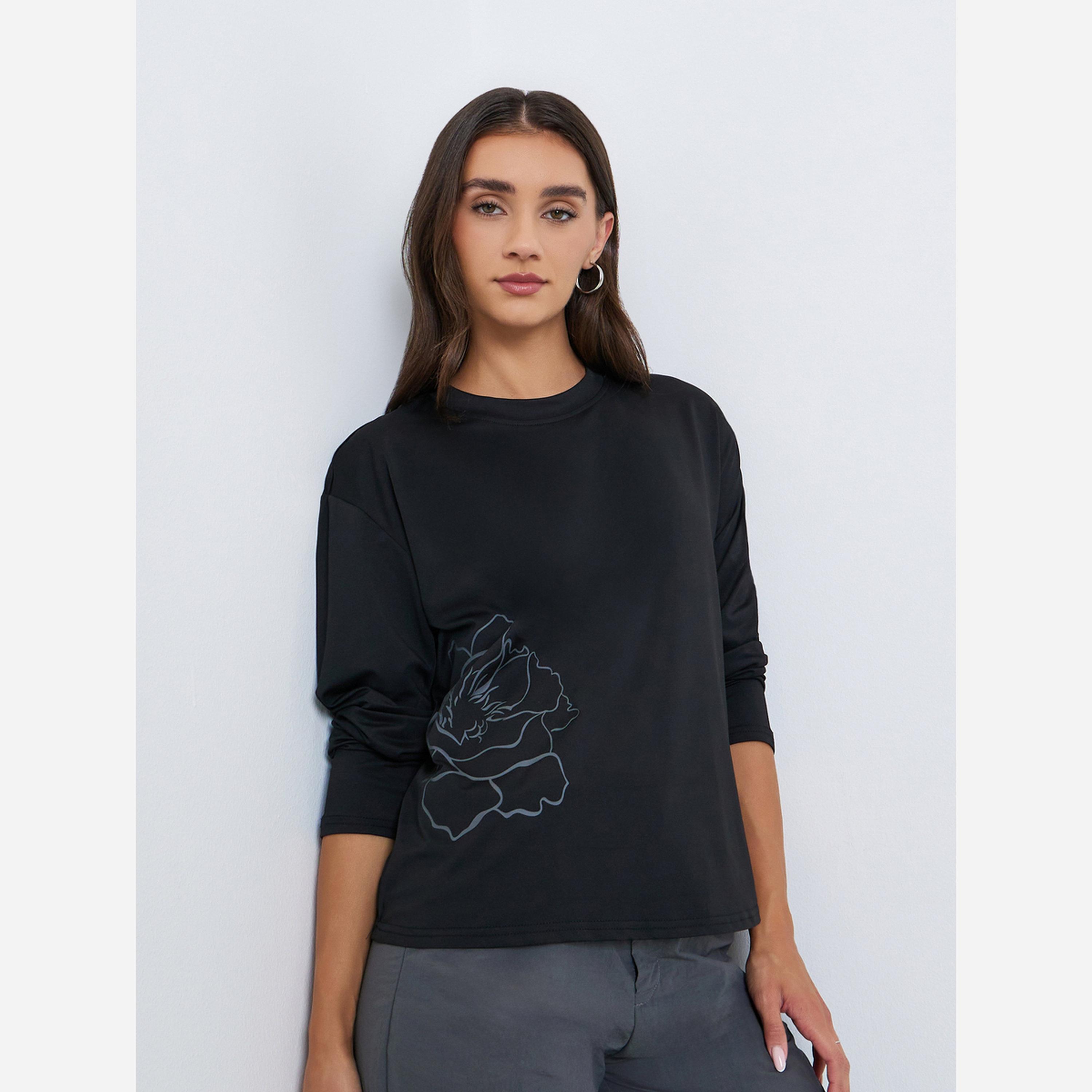 Styli Women Long Sleeve Graphic Print T-Shirt-women-clothing-tshirts-image-1