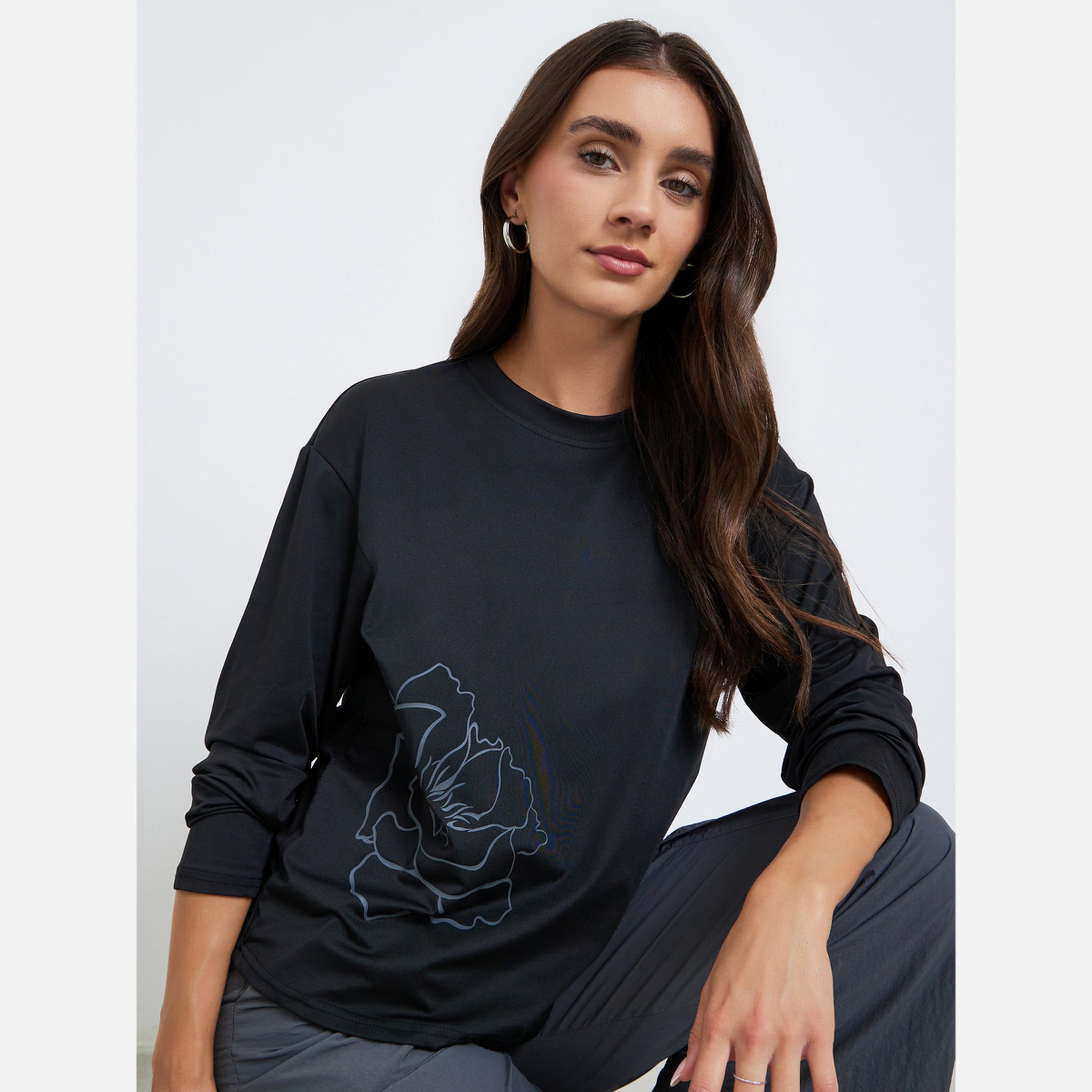 Styli Women Long Sleeve Graphic Print T-Shirt-women-clothing-tshirts-image-3
