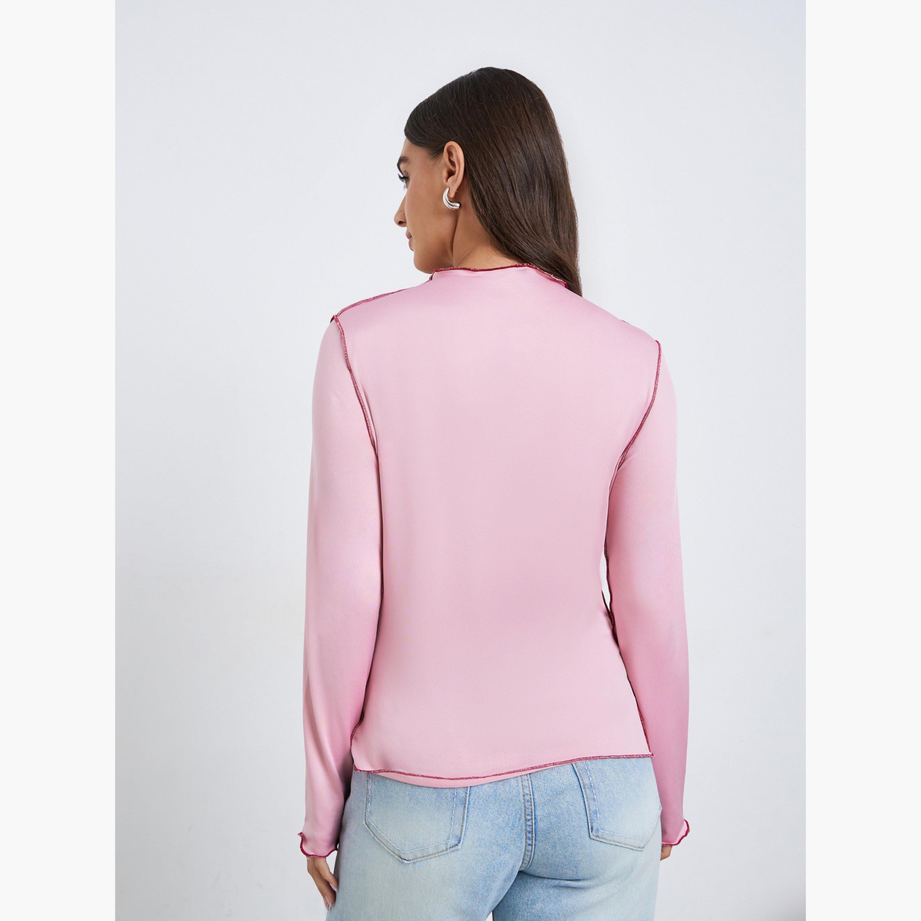Styli Women Overlock Seam Long Sleeve T-Shirt-women-clothing-tshirts-image-5