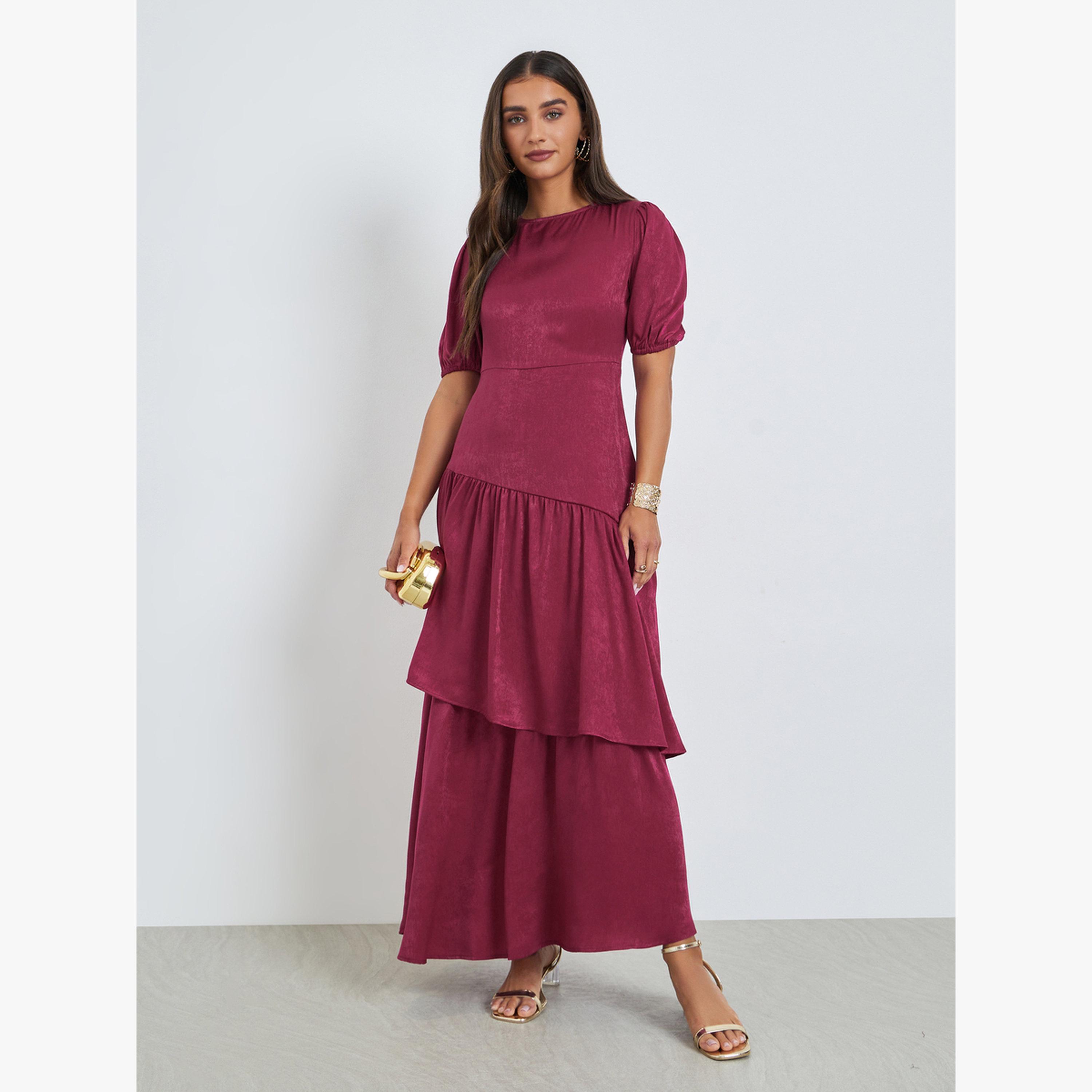 فستان طويل مخمل وساتان بطبقات-women-clothing-dresses-image-3
