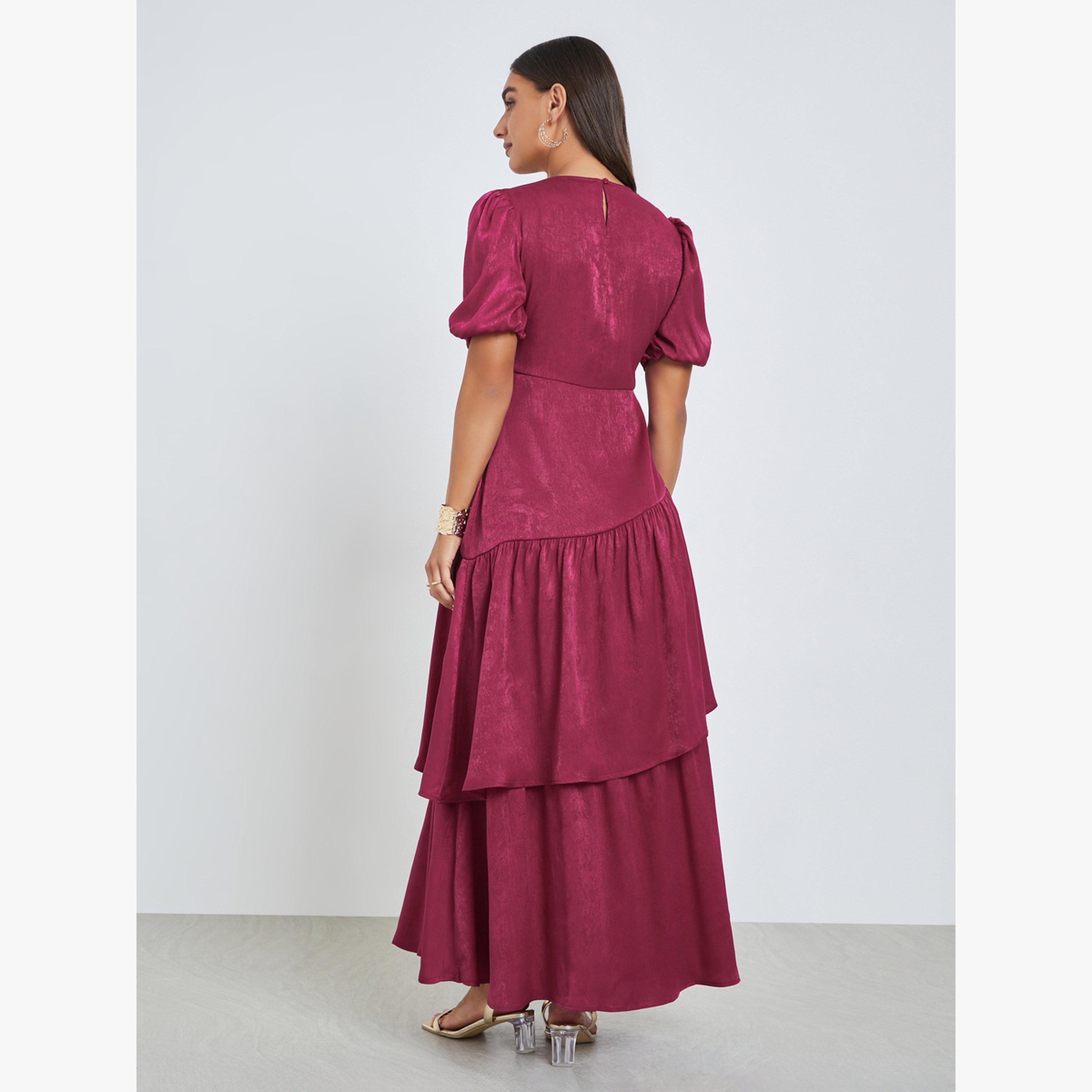 فستان طويل مخمل وساتان بطبقات-women-clothing-dresses-image-4