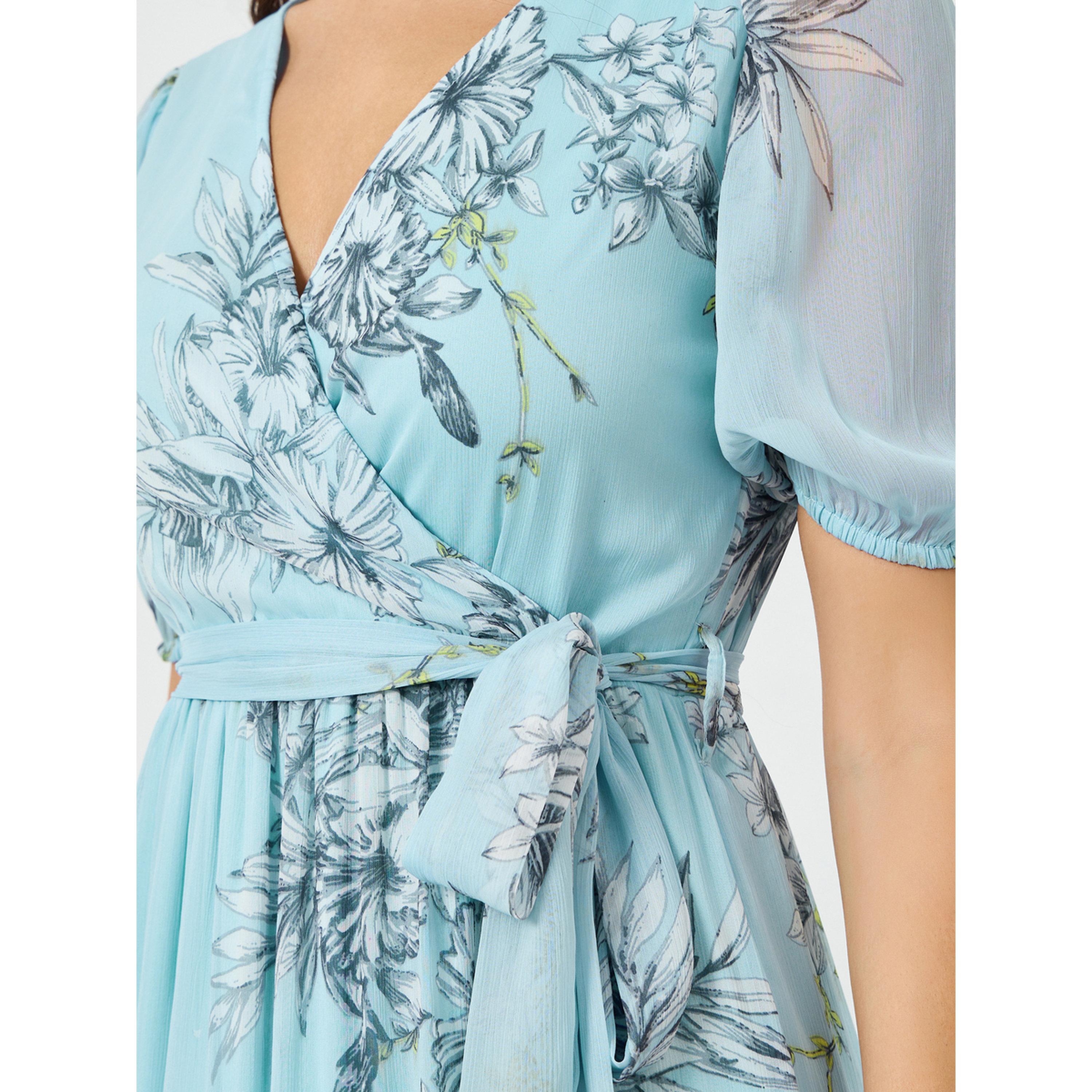 Styli Women Floral Print Puff Sleeve Wrap Midi Dress-women-clothing-dresses-image-5