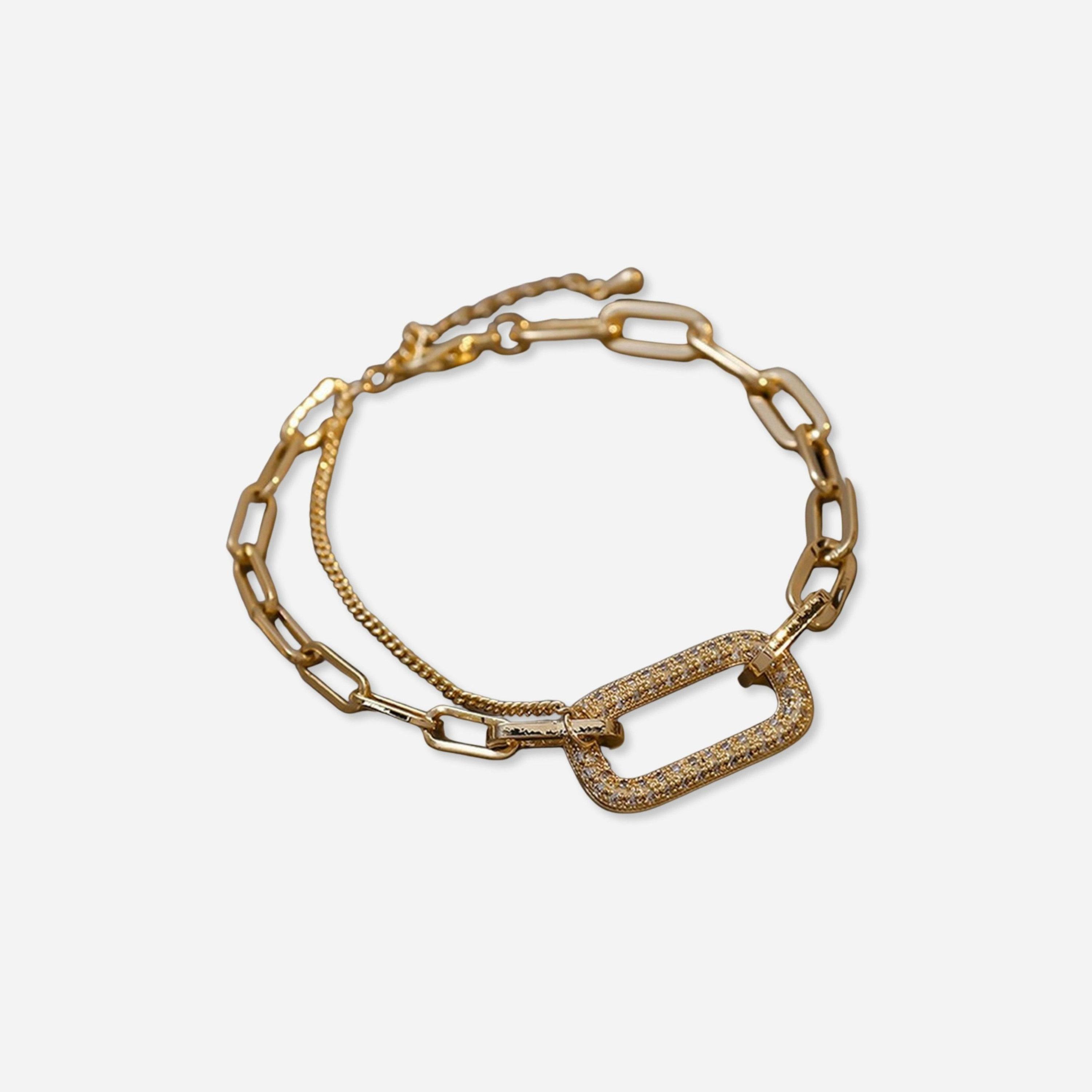 Take Two Chain Link Square Bracelet-women-watchesandjewellery-jewellery-banglesandbracelets-image-1