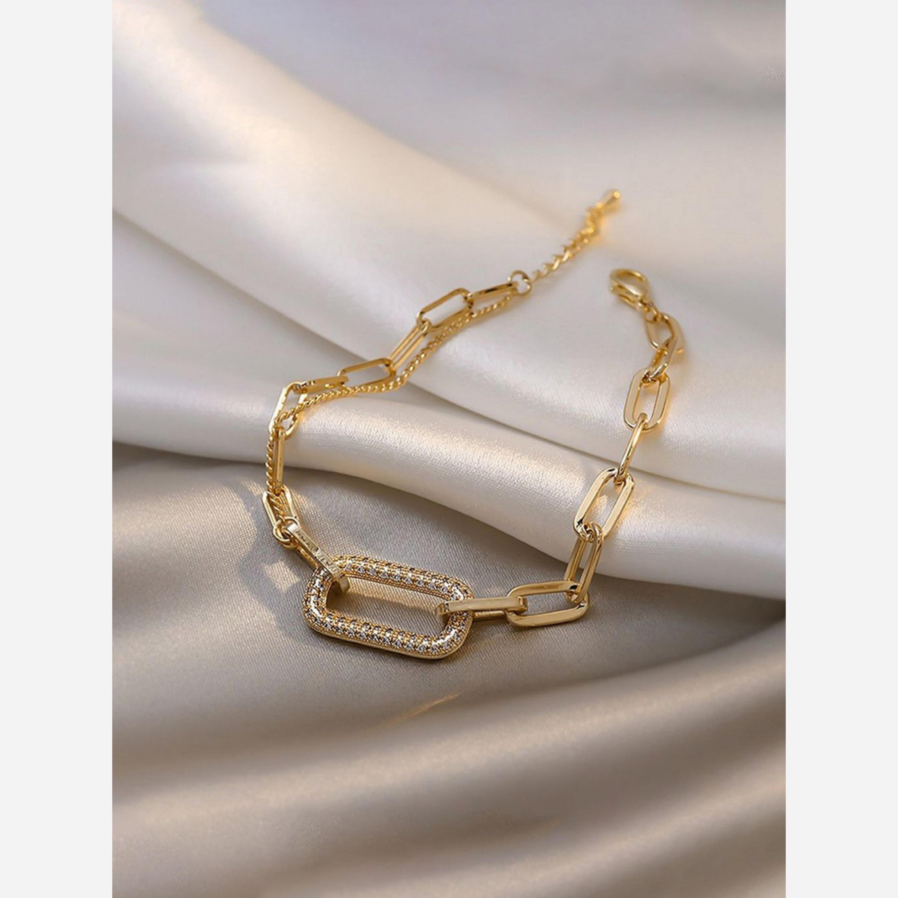 Take Two Chain Link Square Bracelet-women-watchesandjewellery-jewellery-banglesandbracelets-image-3