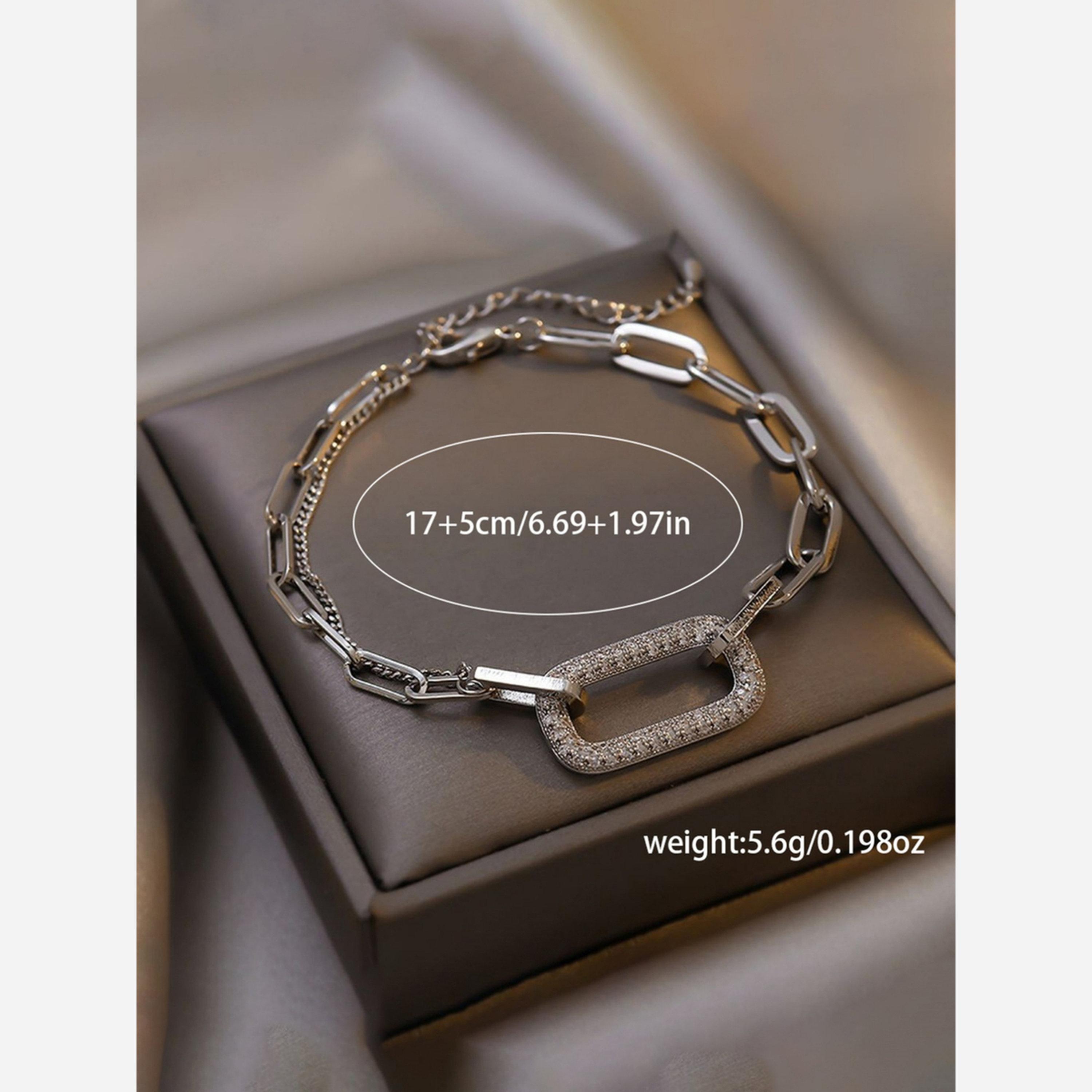 Take Two Chain Link Square Bracelet-women-watchesandjewellery-jewellery-banglesandbracelets-image-4