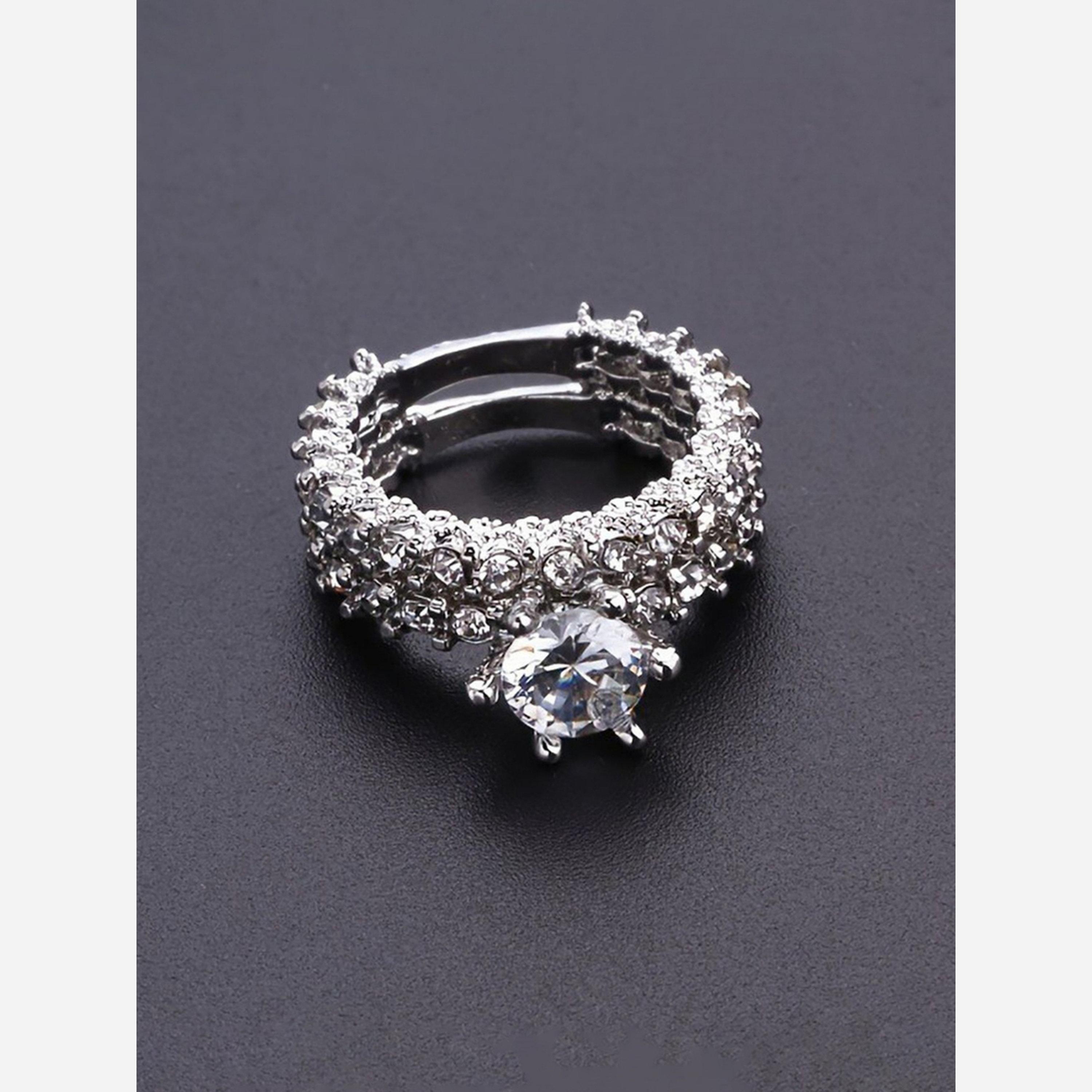 تيك تو - عبوة قطعتين - خواتم مرصعة بالزركونيا-women-watchesandjewellery-jewellery-rings-image-3