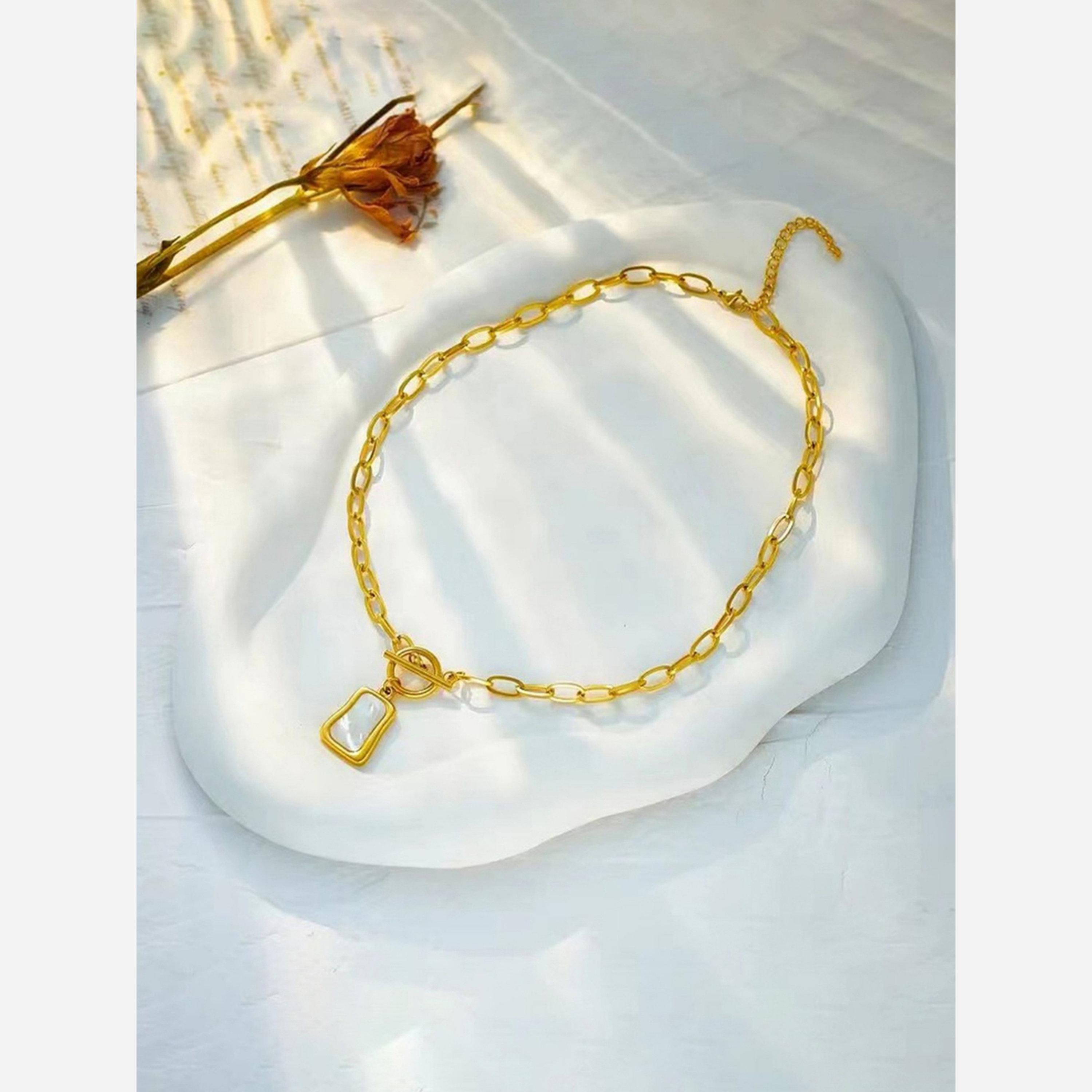 Take Two Chain Link Square Drop Necklace-women-watchesandjewellery-jewellery-necklacesandpendants-image-1