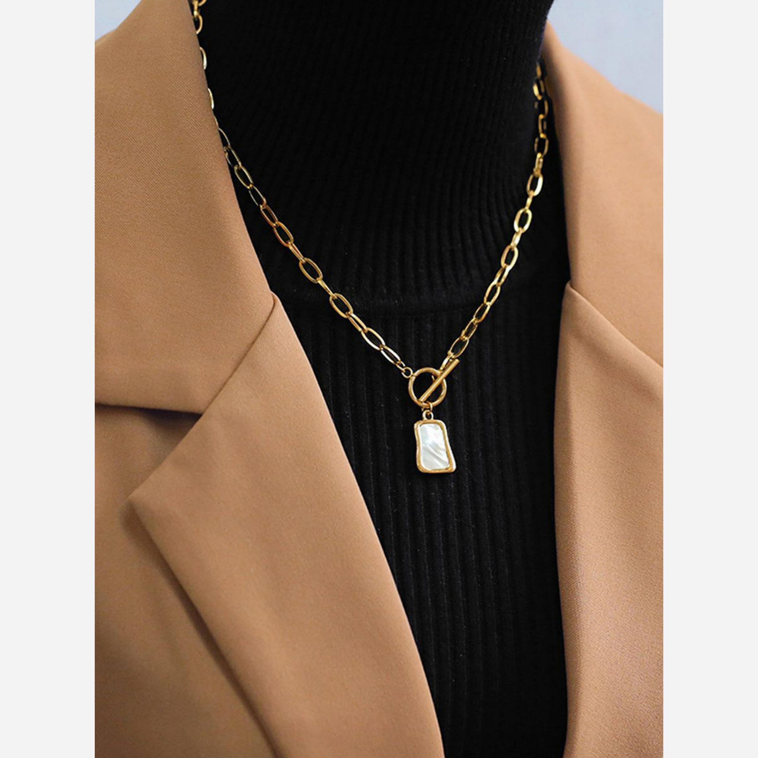 Take Two Chain Link Square Drop Necklace-women-watchesandjewellery-jewellery-necklacesandpendants-image-2