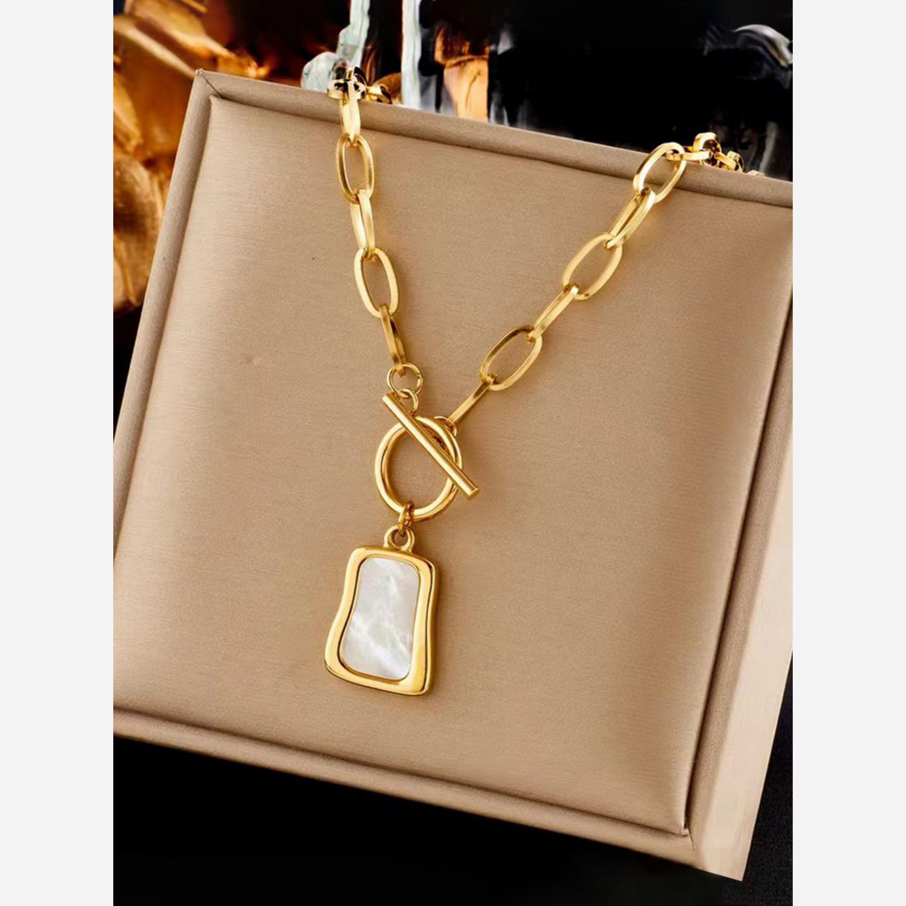 Take Two Chain Link Square Drop Necklace-women-watchesandjewellery-jewellery-necklacesandpendants-image-3