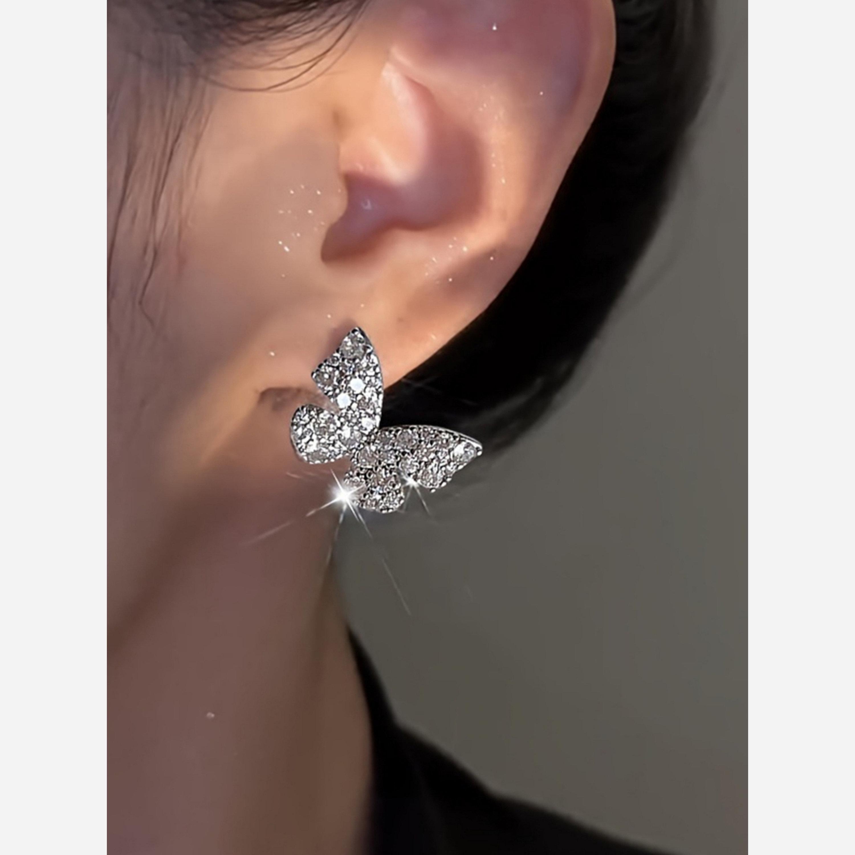 تيك تو - أقراط فراشة مرصعة بأحجار الراين-women-watchesandjewellery-jewellery-earrings-image-2