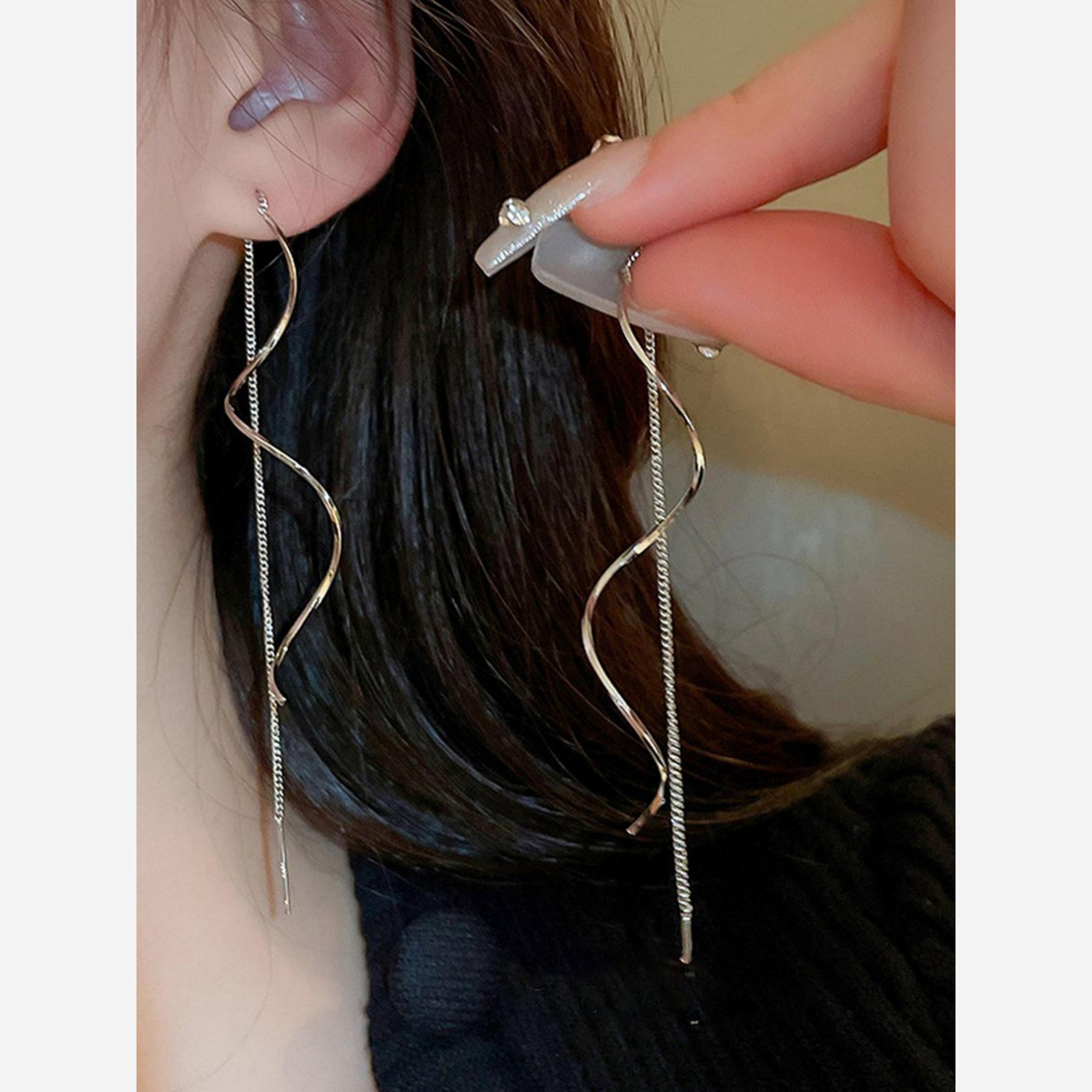 Take Two Irregular Tassel Earrings-women-watchesandjewellery-jewellery-earrings-image-2