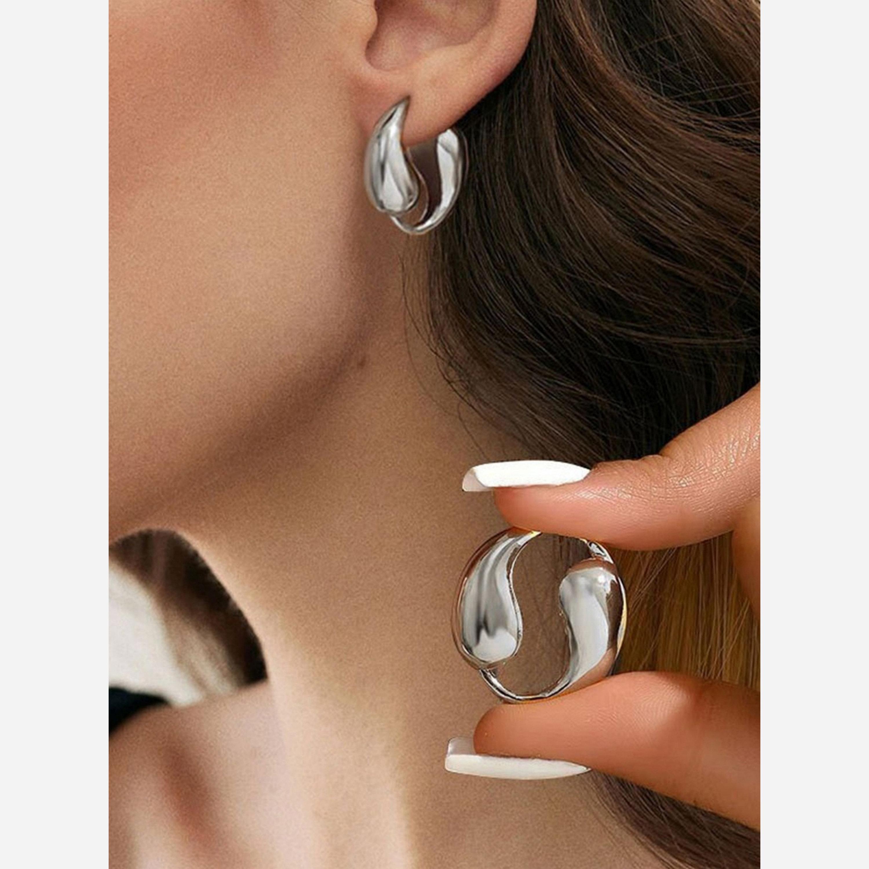Take Two Solid Irregular Geometric Earrings-women-watchesandjewellery-jewellery-earrings-image-3