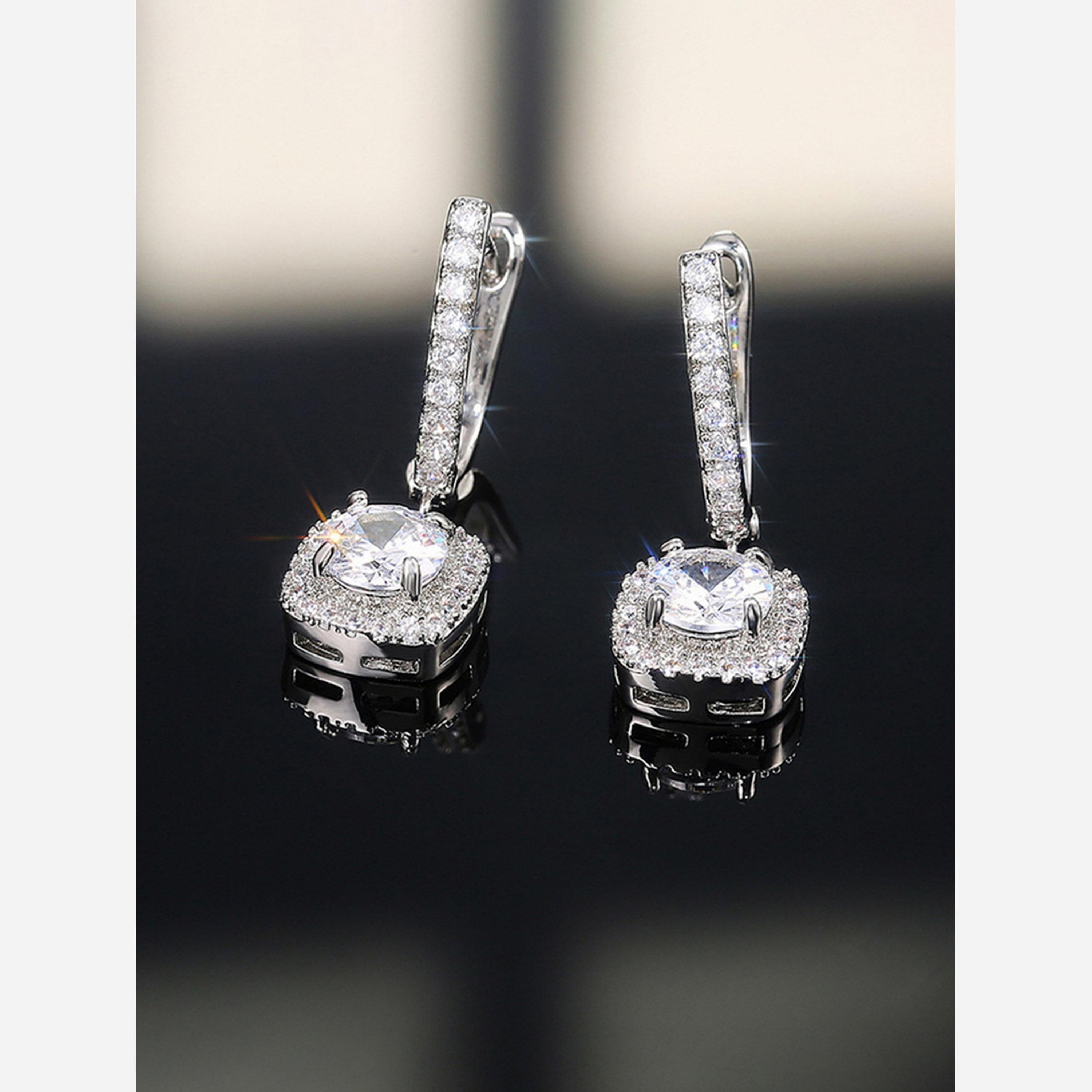 تيك تو - أقراط مرصعة بالزركونيا المربعة-women-watchesandjewellery-jewellery-earrings-image-3