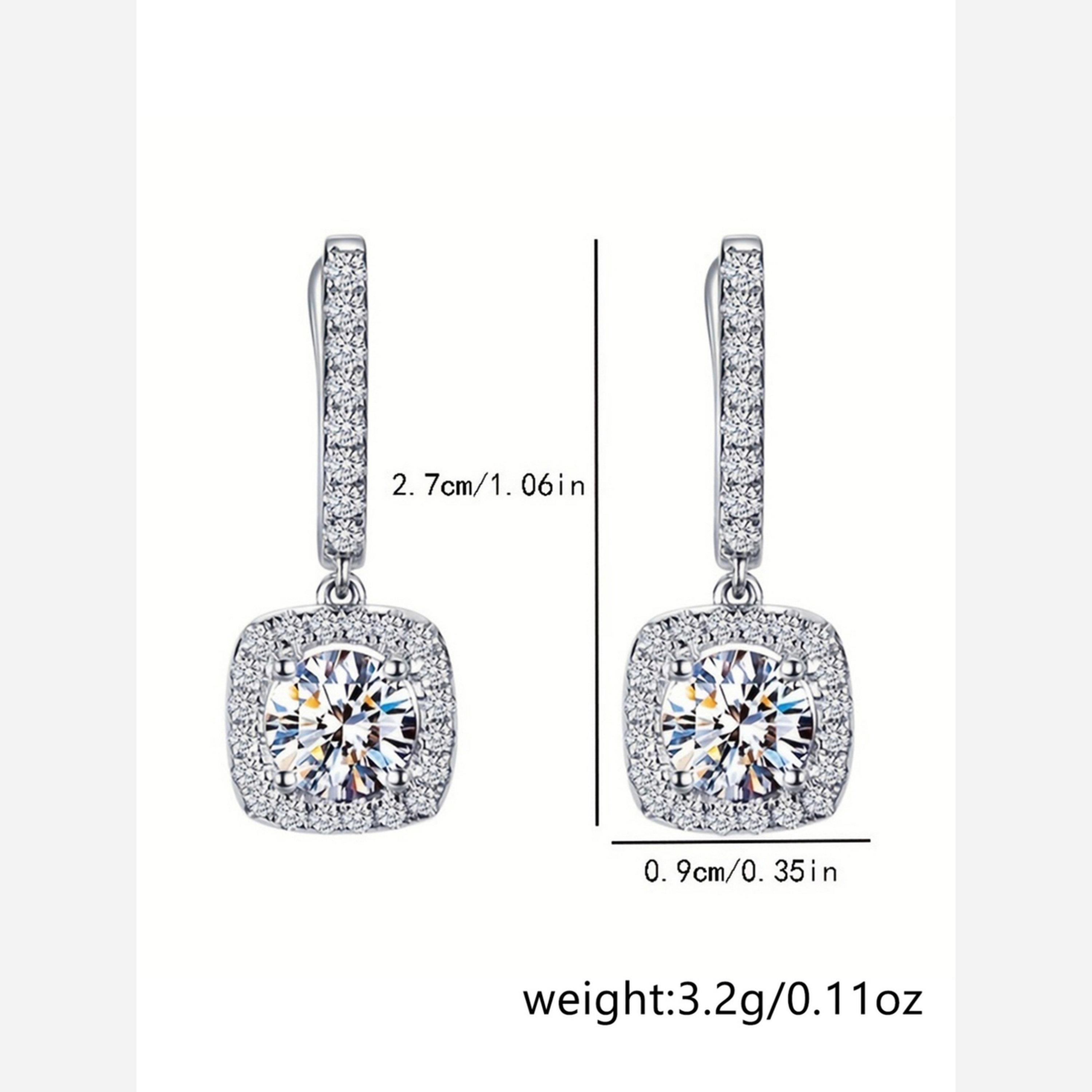 Take Two Square Zirconia Inlaid Earrings-women-watchesandjewellery-jewellery-earrings-image-6