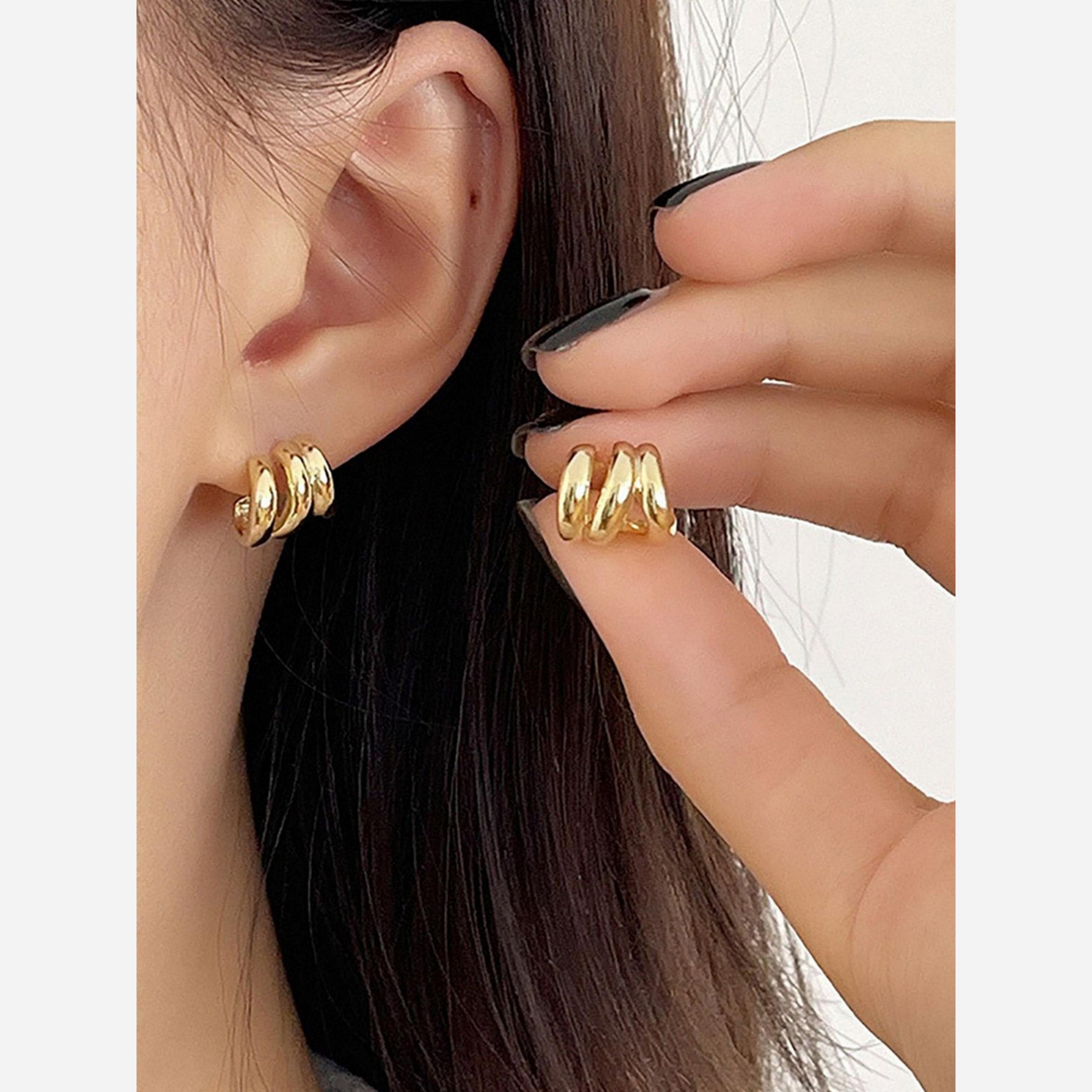 Take Two Solid Multi-Turn Irregular Earrings-women-watchesandjewellery-jewellery-earrings-image-2