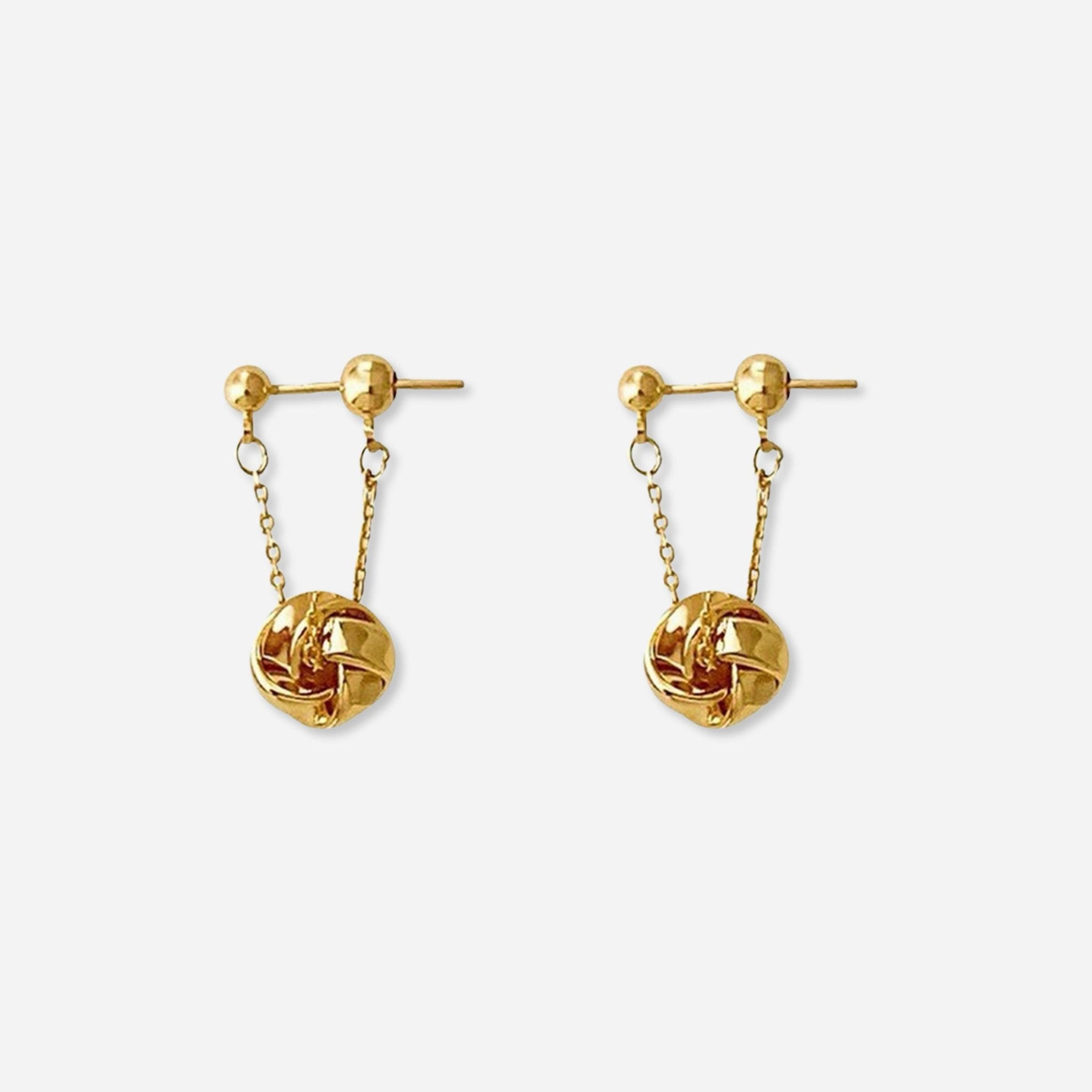Take Two Solid Spherical Multi-Turn Drop Earrings-women-watchesandjewellery-jewellery-earrings-image-1