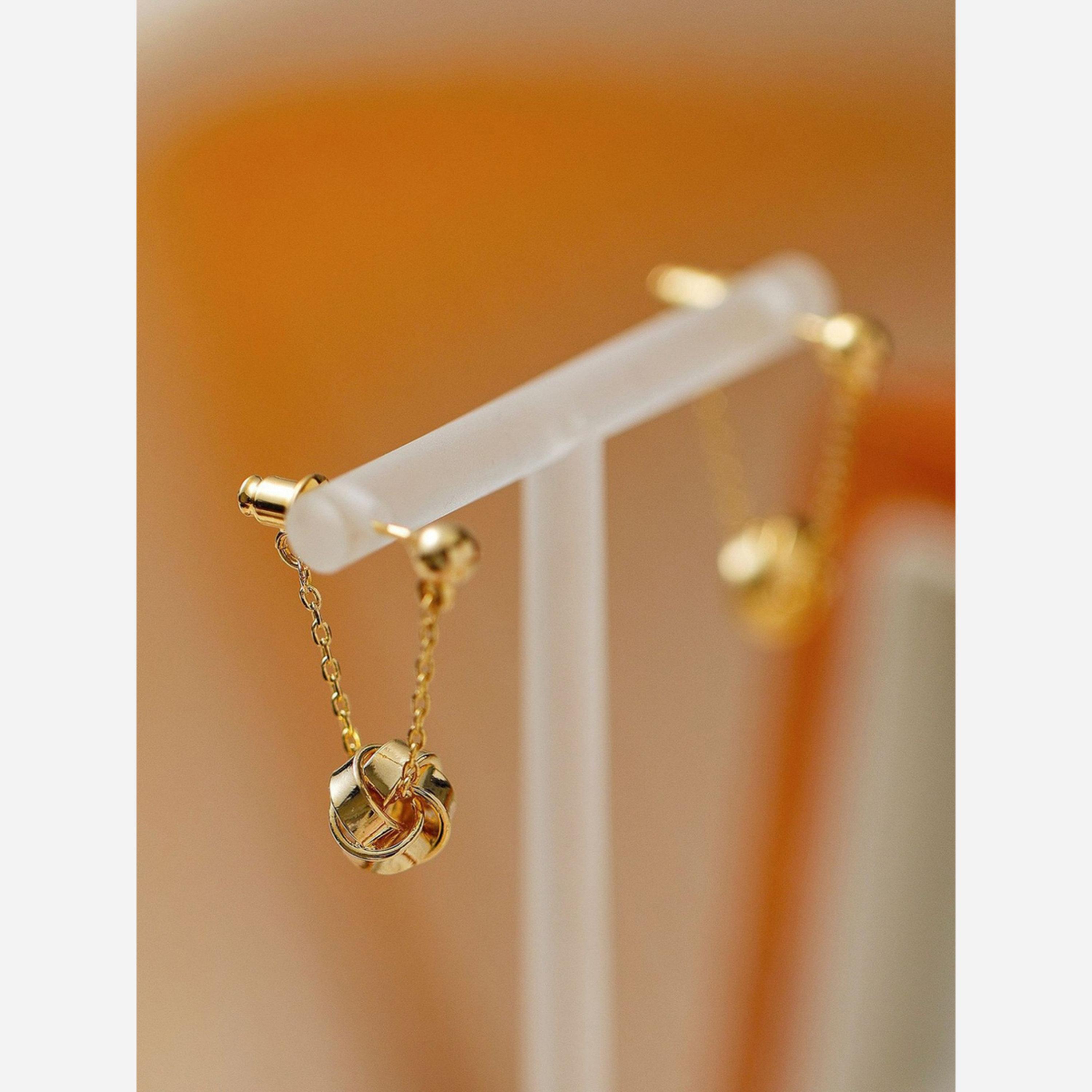 Take Two Solid Spherical Multi-Turn Drop Earrings-women-watchesandjewellery-jewellery-earrings-image-4