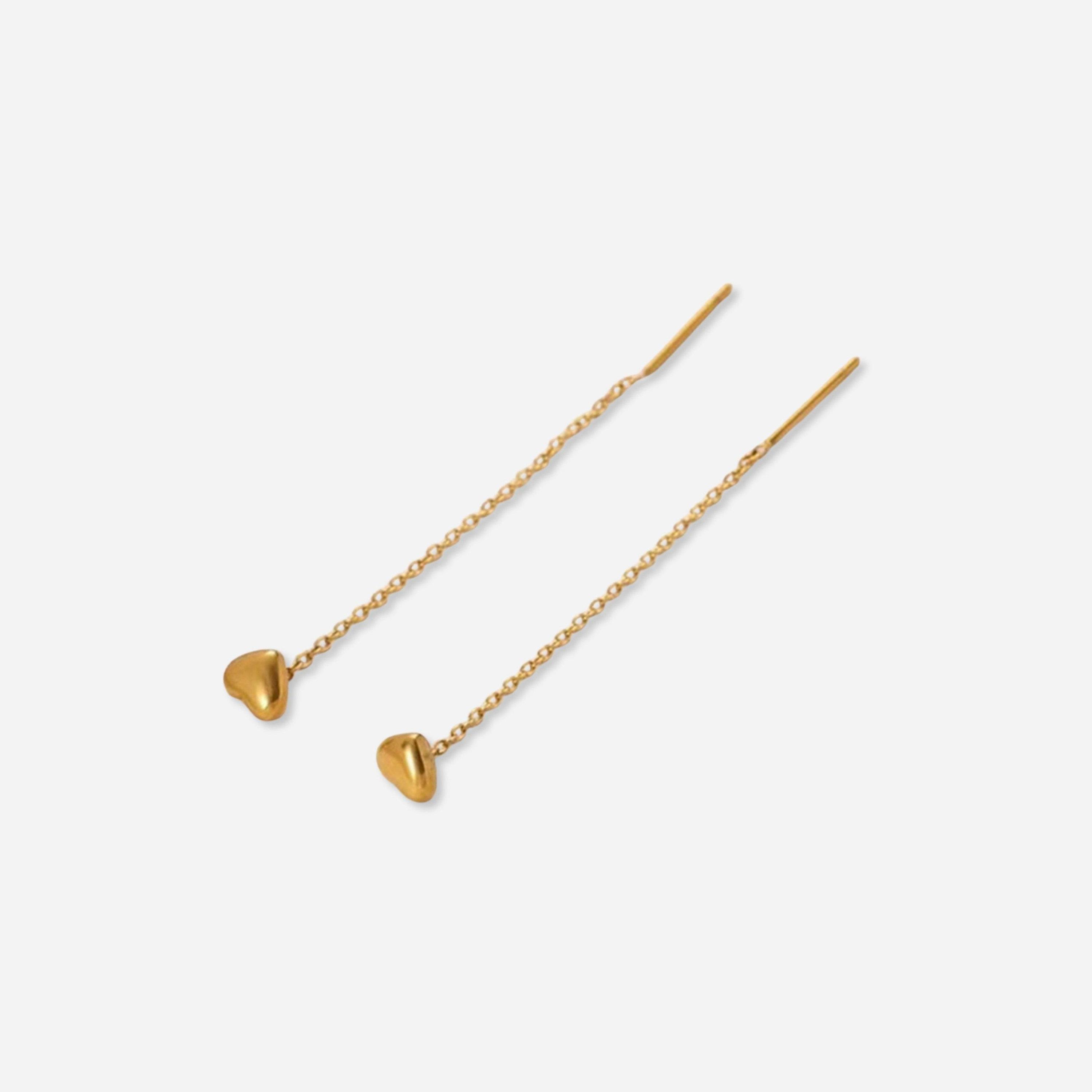 Take Two Heart Shape Tassel Earrings-women-watchesandjewellery-jewellery-earrings-image-1