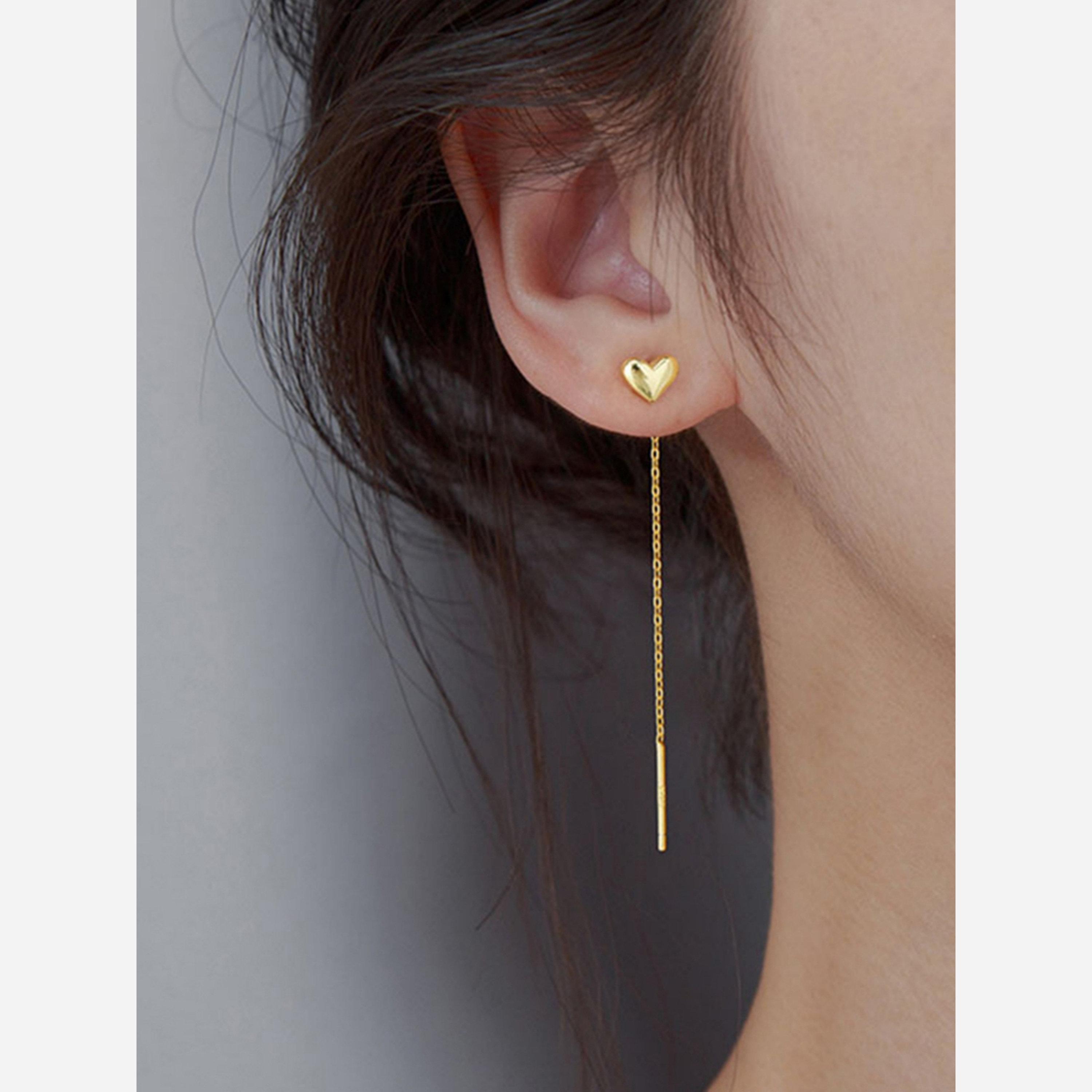 تيك تو - أقراط شرابة على شكل قلب-women-watchesandjewellery-jewellery-earrings-image-2