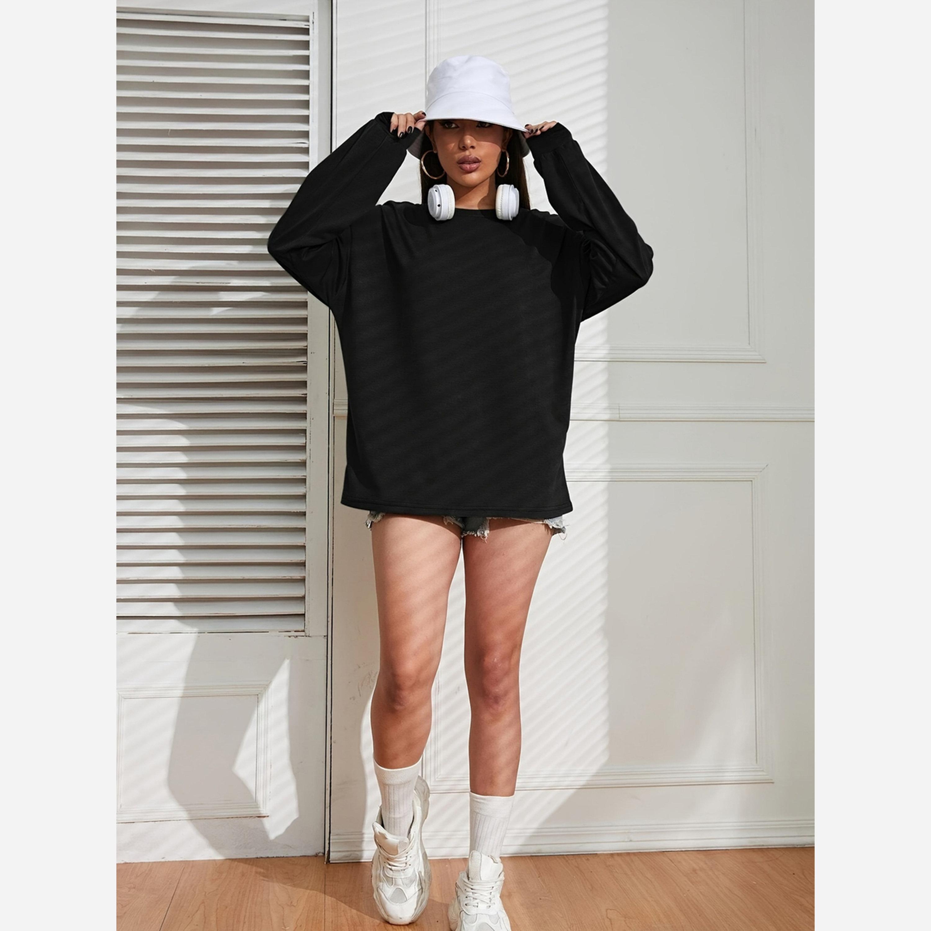 Take Two Women Black Long Sleeve Sweatshirt-women-clothing-hoodiesandsweatshirts-sweatshirts-image-2