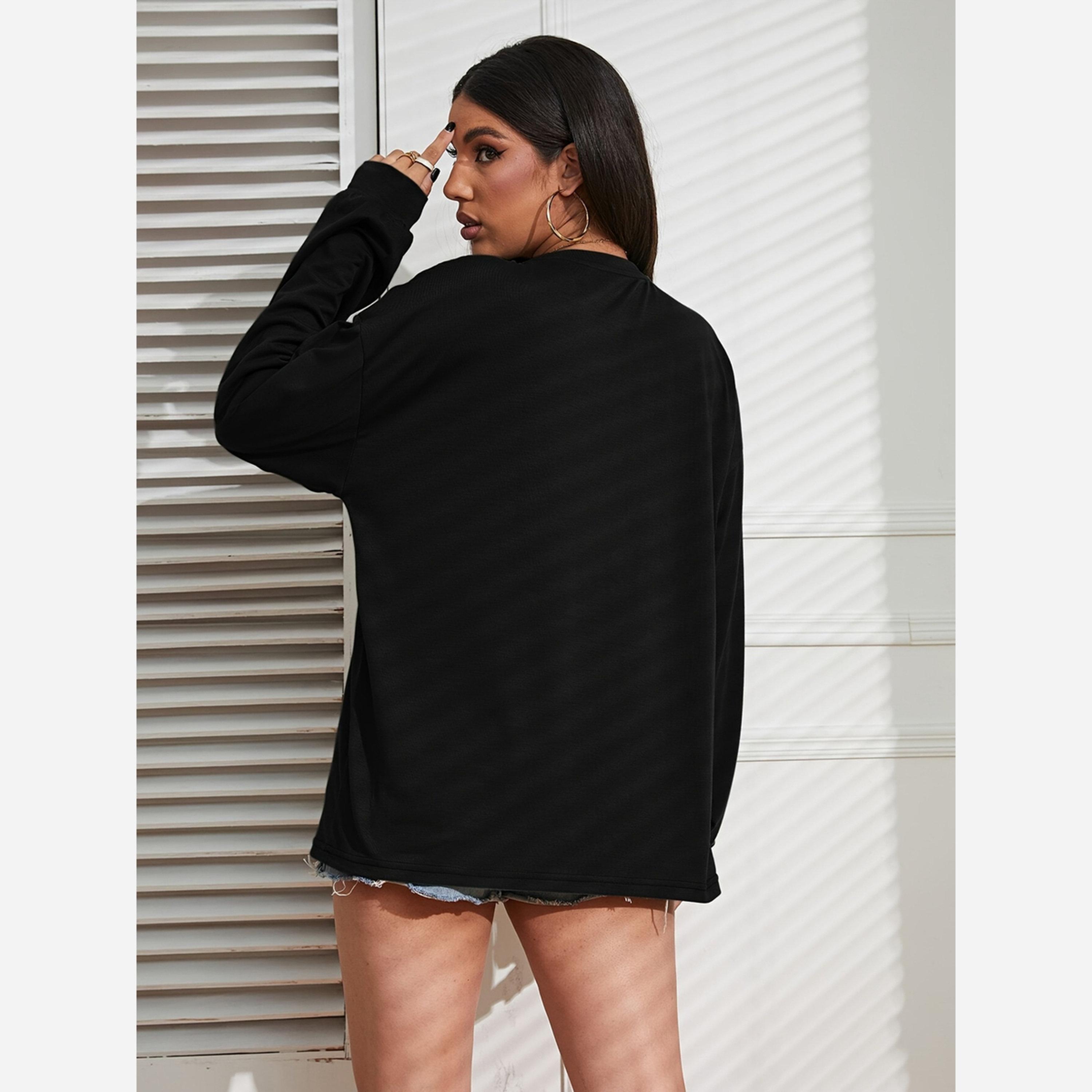 Take Two Women Black Long Sleeve Sweatshirt-women-clothing-hoodiesandsweatshirts-sweatshirts-image-3