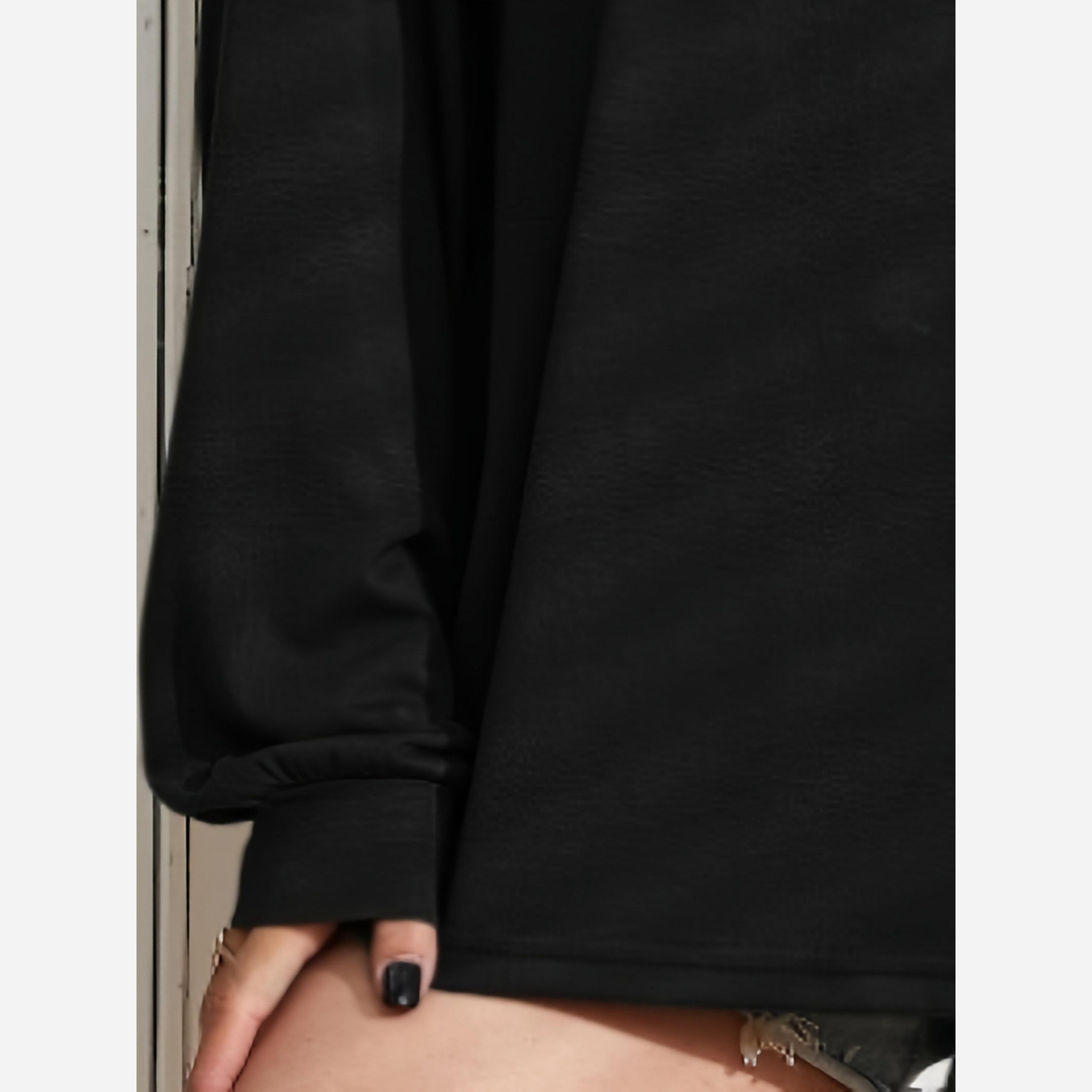 Take Two Women Black Long Sleeve Sweatshirt-women-clothing-hoodiesandsweatshirts-sweatshirts-image-5